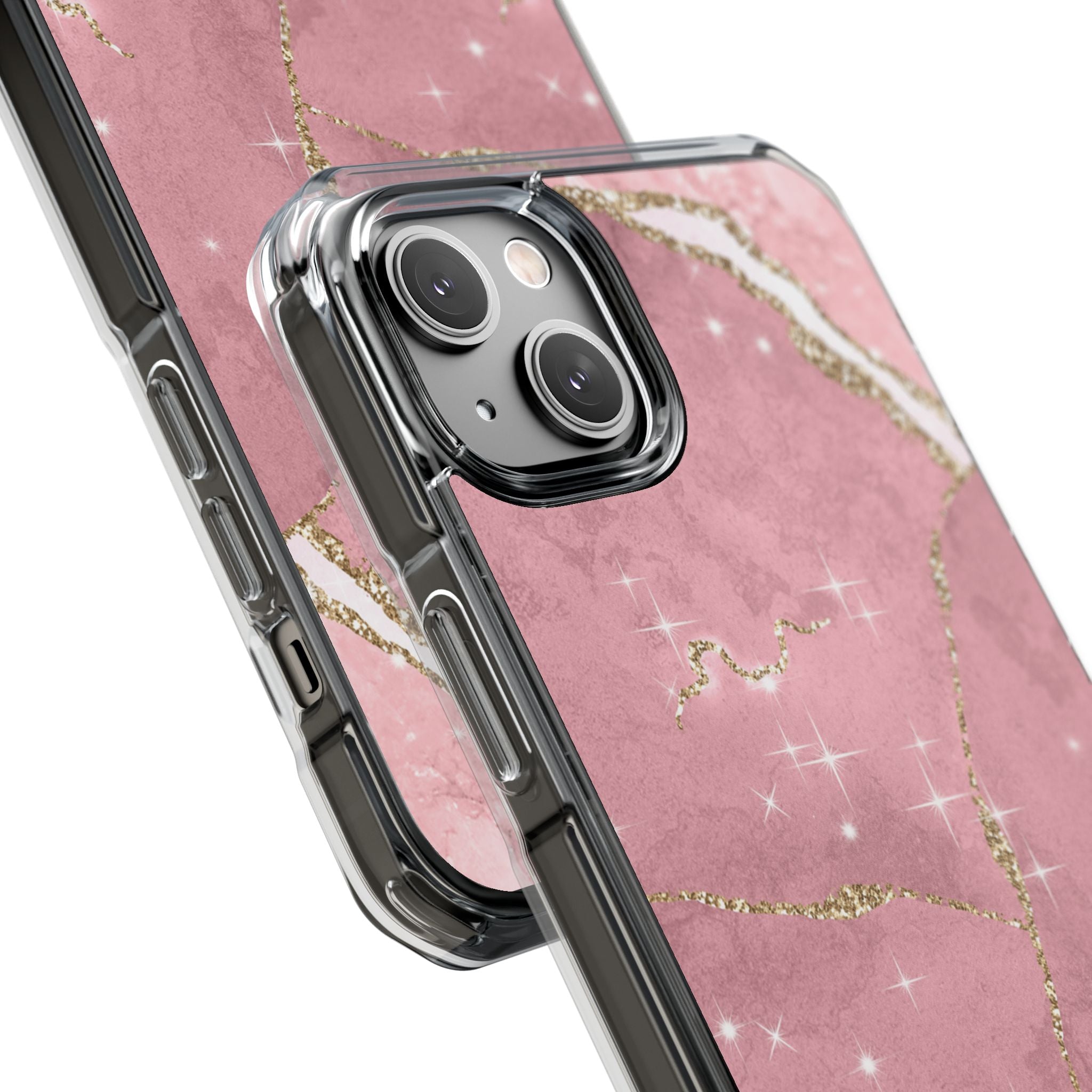 Rose Sparkle Marble · Impact Coque de téléphone pour iPhone · Magsafe