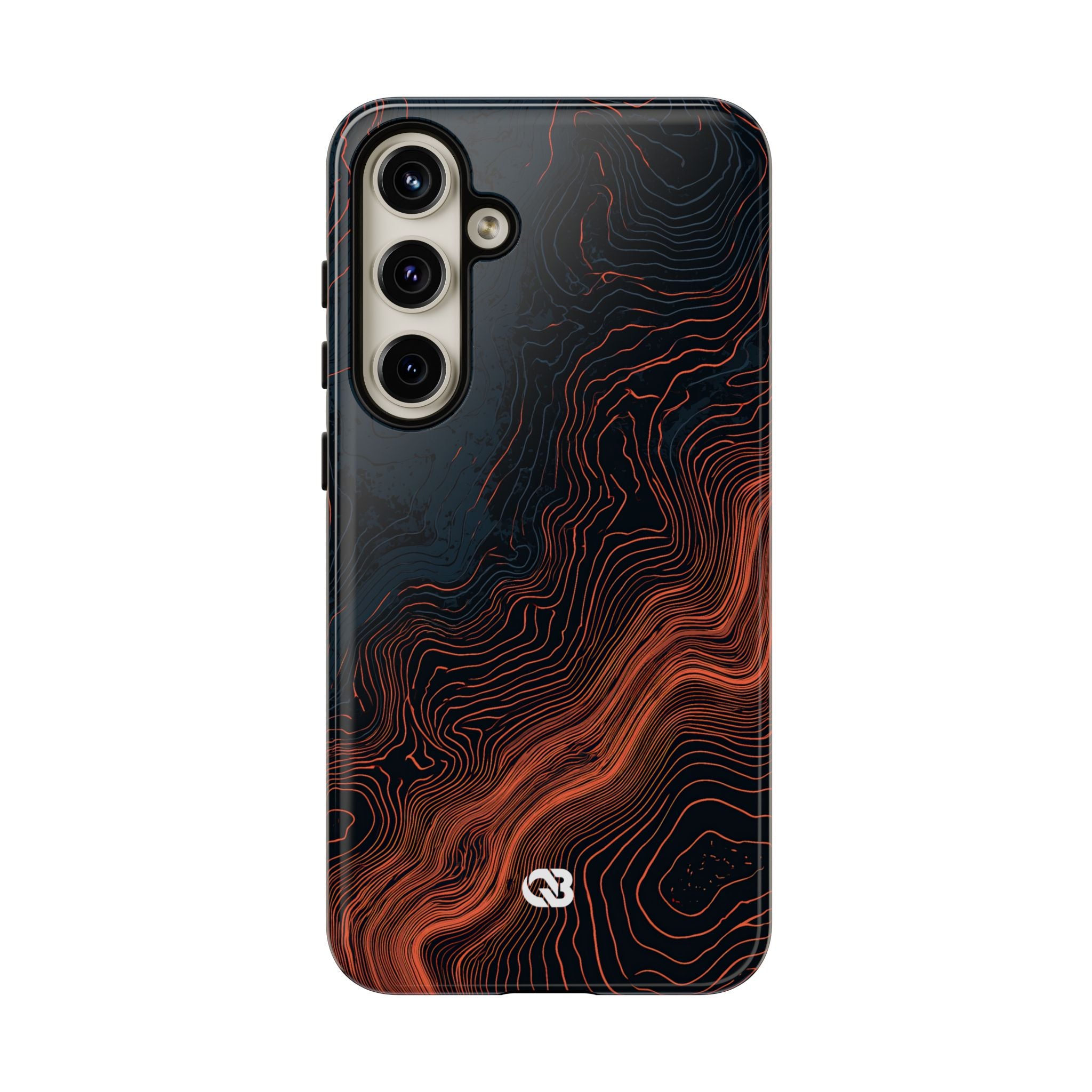 Black Tough Phone Case for Samsung - Volcanic Basalt Map