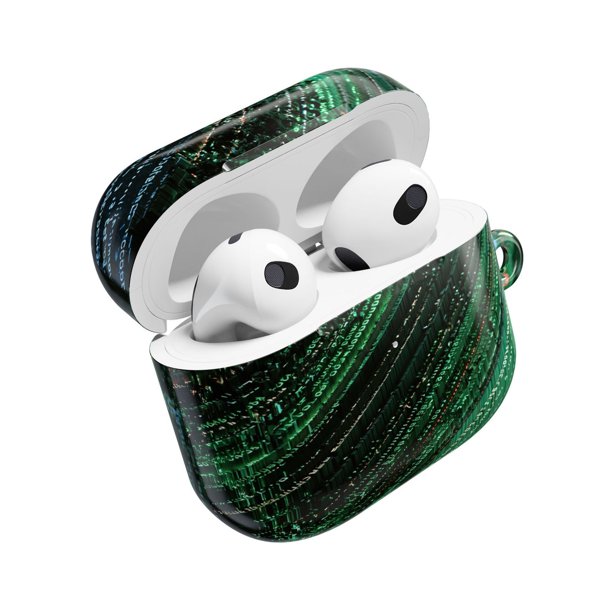 Orbital Data Stream · Hard Case for AirPods & AirPods Pro · Green