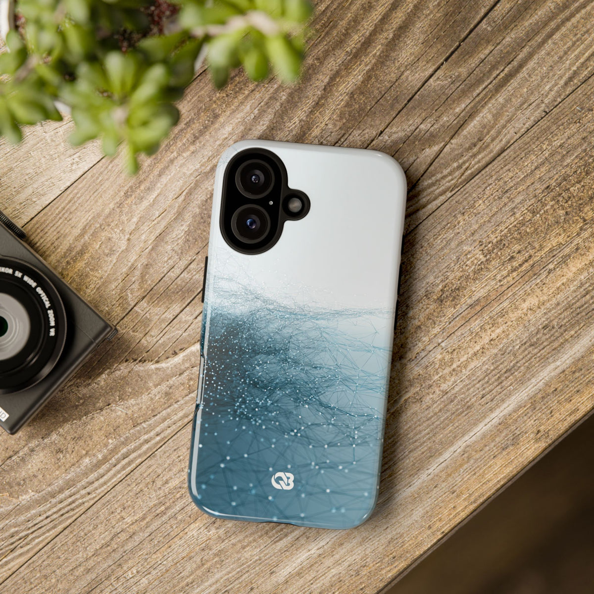 Teal Tough Phone Case for iPhone - Arctic Pulse Mesh