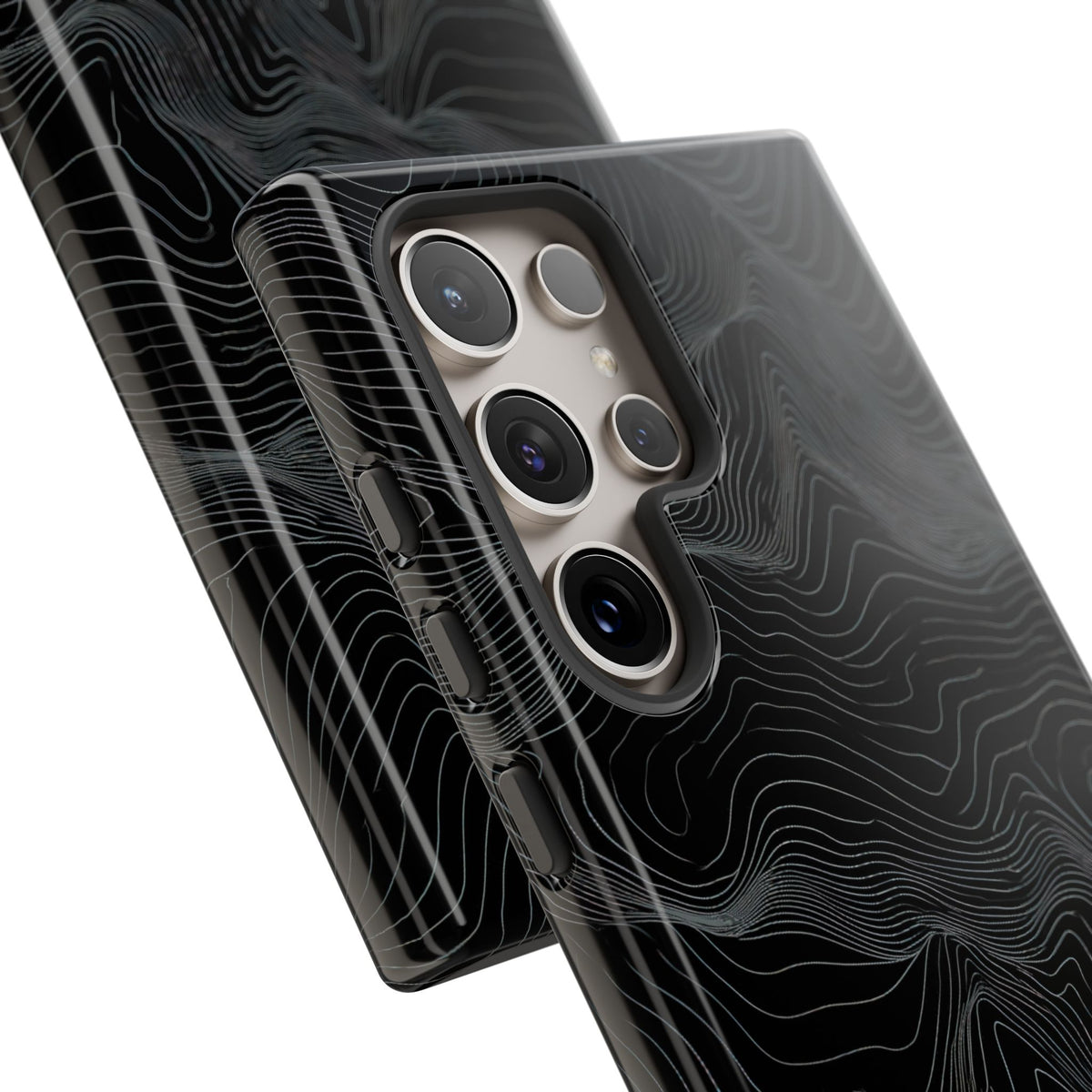 Obsidian Contour Elevation · Tough Phone Case for Samsung · Black