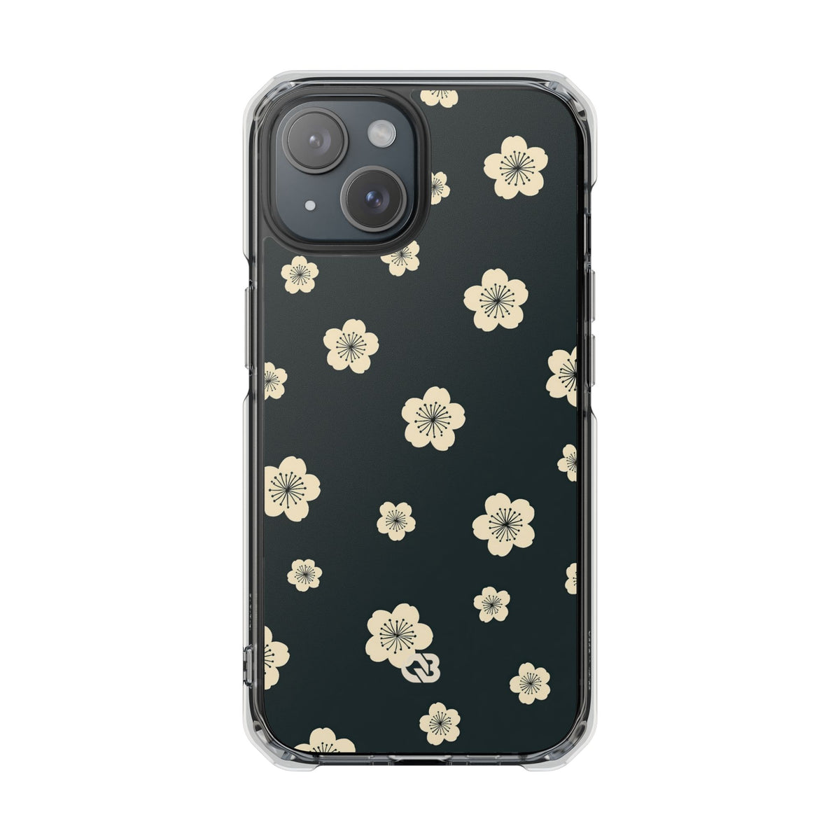 Midnight Sakura Bloom · Clear Impact Magnetic Phone Case for iPhone · Black