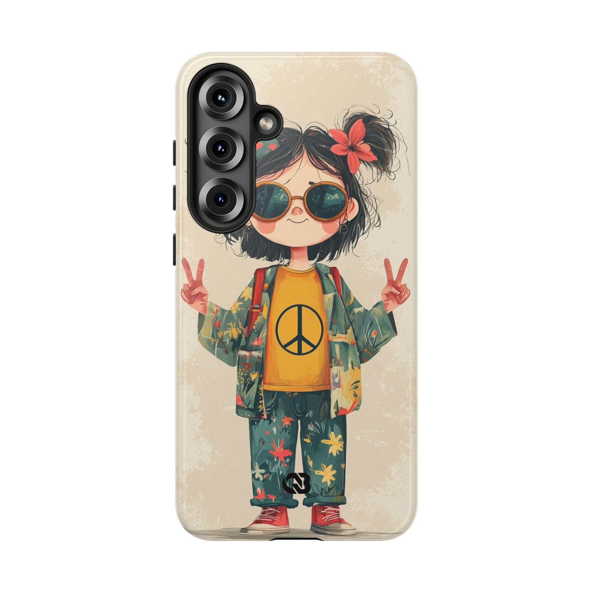 Retro Peace Girl · Tough Custodia per Samsung