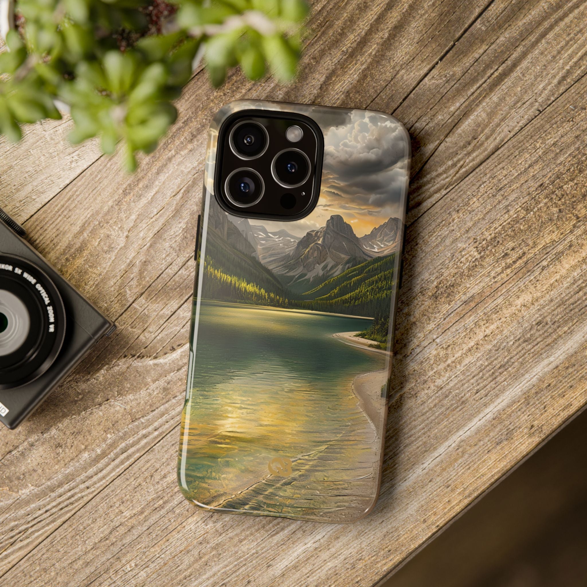 Gilded Mountain Lake · Tough Phone Case for iPhone