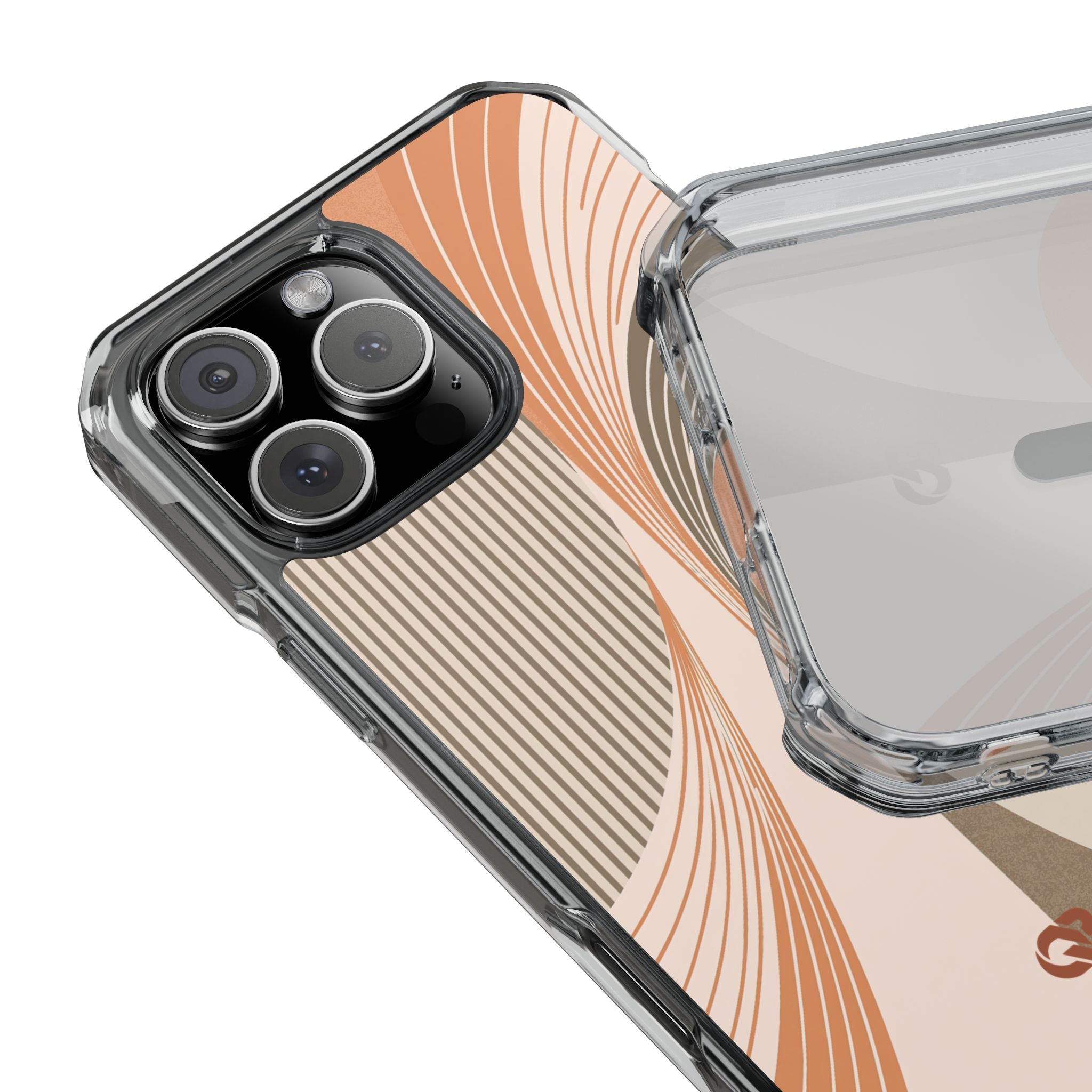 Orange Impact MagSafe Phone Case for iPhone - Desert Arc Horizon