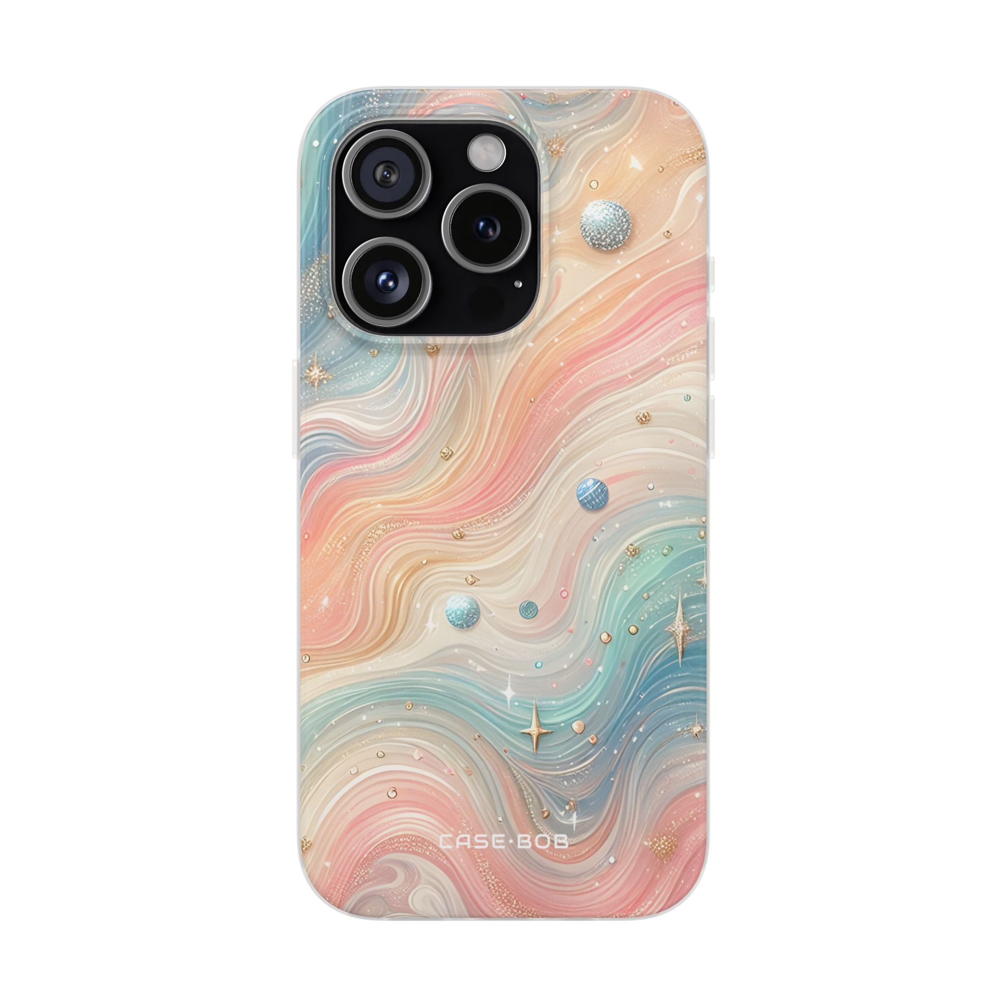 Iridescent Swirls iPhone 15 Pro Case - Soft