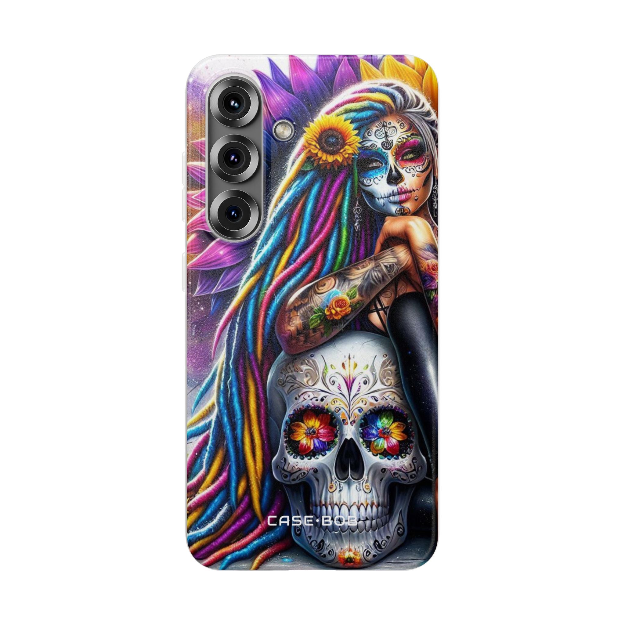 Sonnenblume Totenkopf Glow Samsung S25 Case - Soft