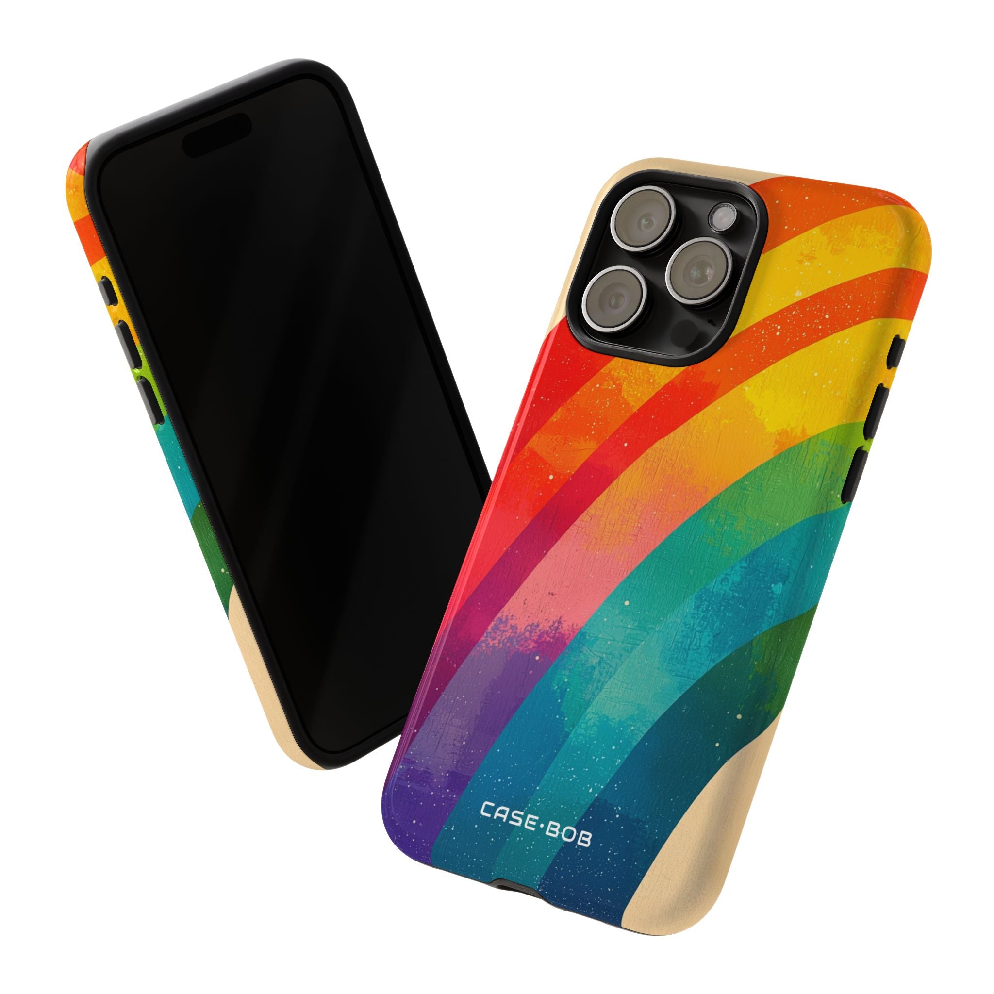 Textured Rainbow Arc iPhone 15 Pro Max Case - Tough