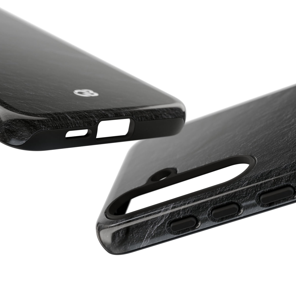 Black Tough Phone Case for Samsung - Raw Obsidian Slate