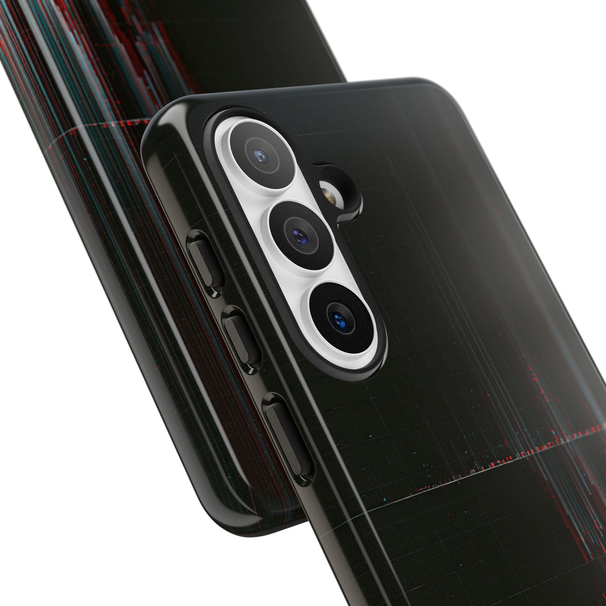 Black Tough Phone Case for Samsung - Corrupted Data Stream