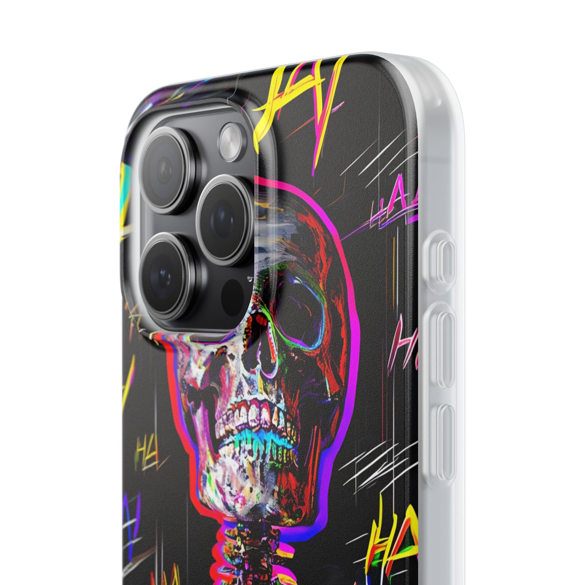 Neon Glitch Skeleton · Soft Handyhülle für iPhone
