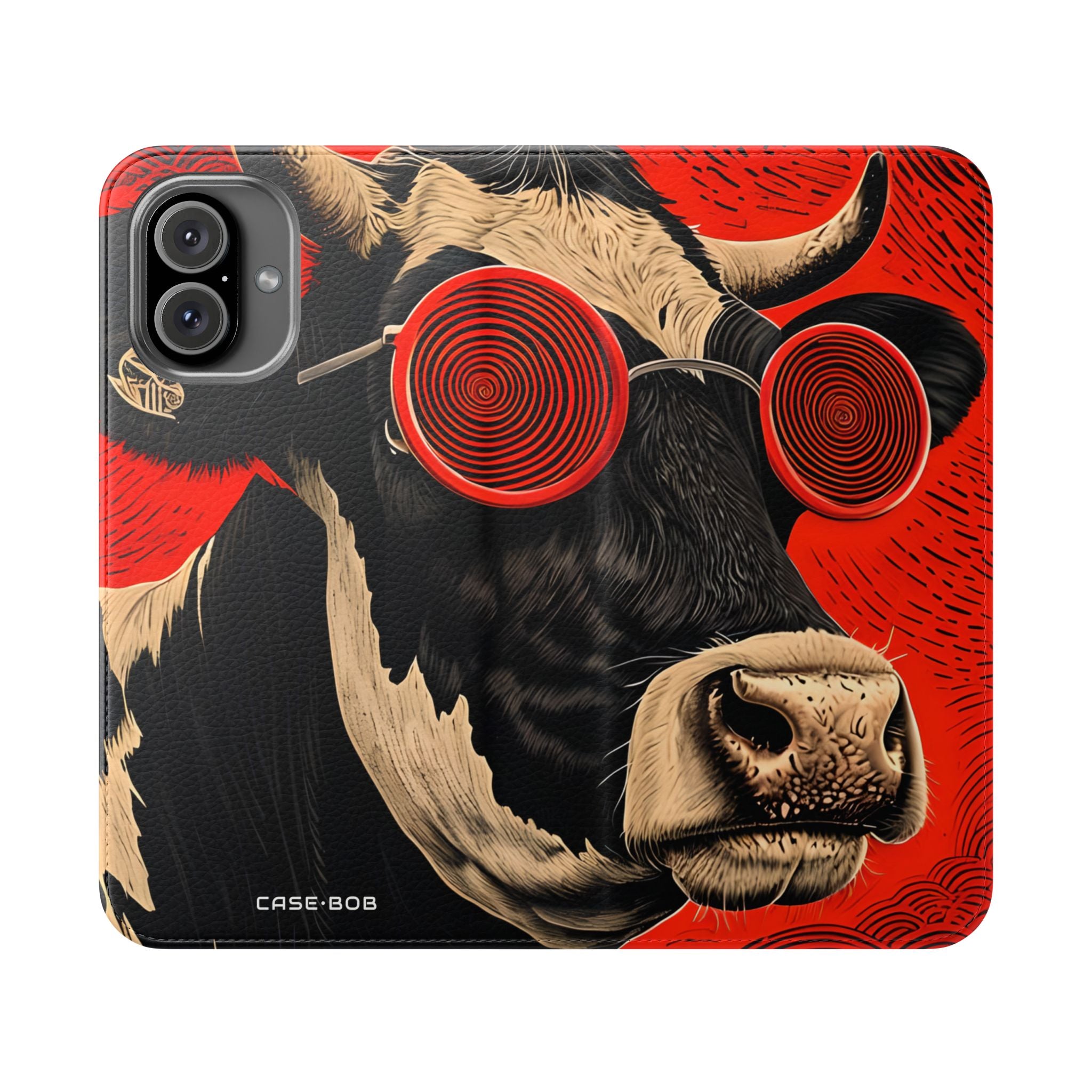 Spiral Cow Vision - iPhone 16 Plus Case - Wallet