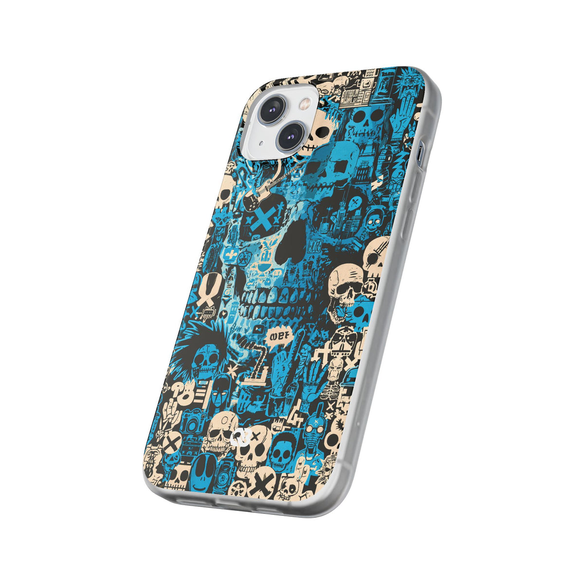 Electric Skull Graffiti · Lite Phone Case for iPhone · Blue