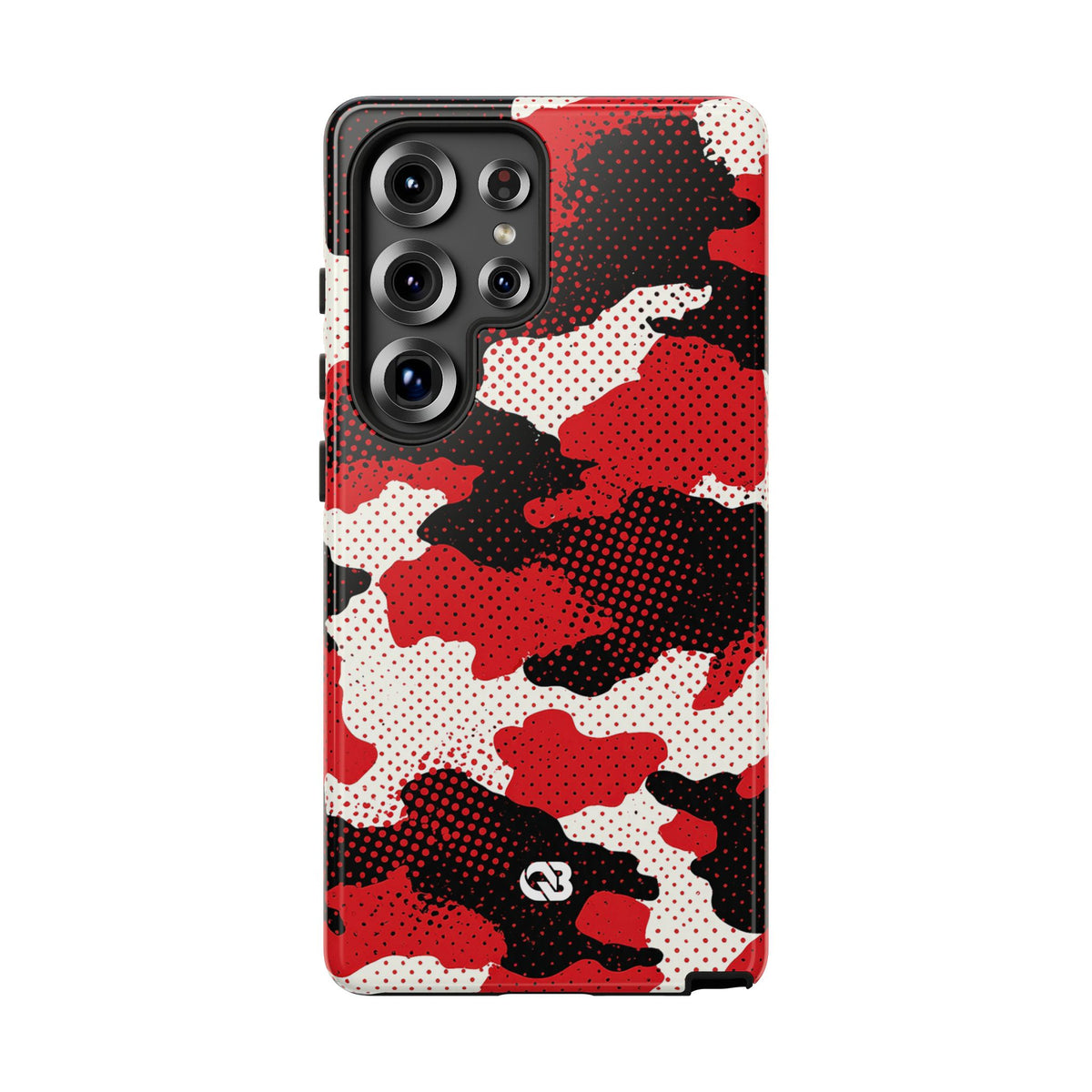 Crimson Halftone Camo · Tough Phone Case for Samsung · Red