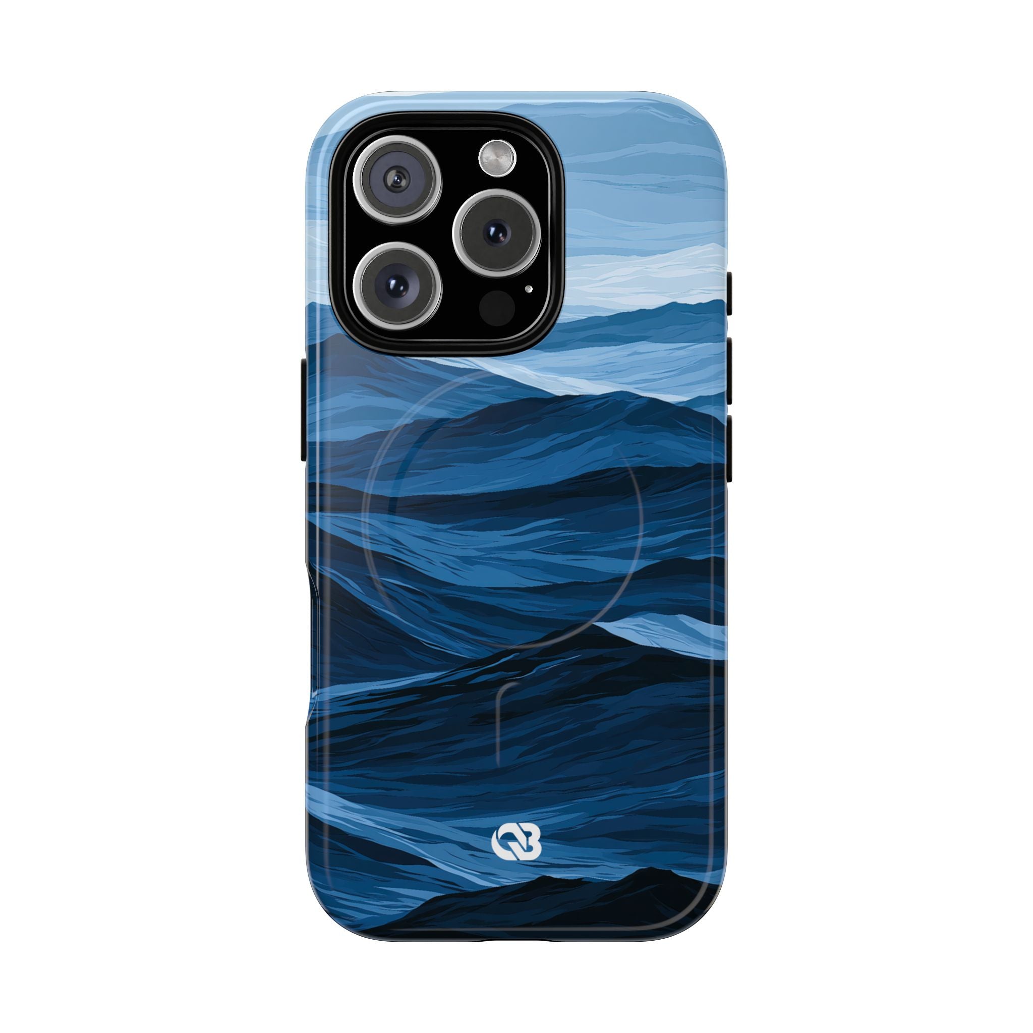 Blue Tough 2.0 Magsafe Phone Case for iPhone - Cobalt Ridge Tides