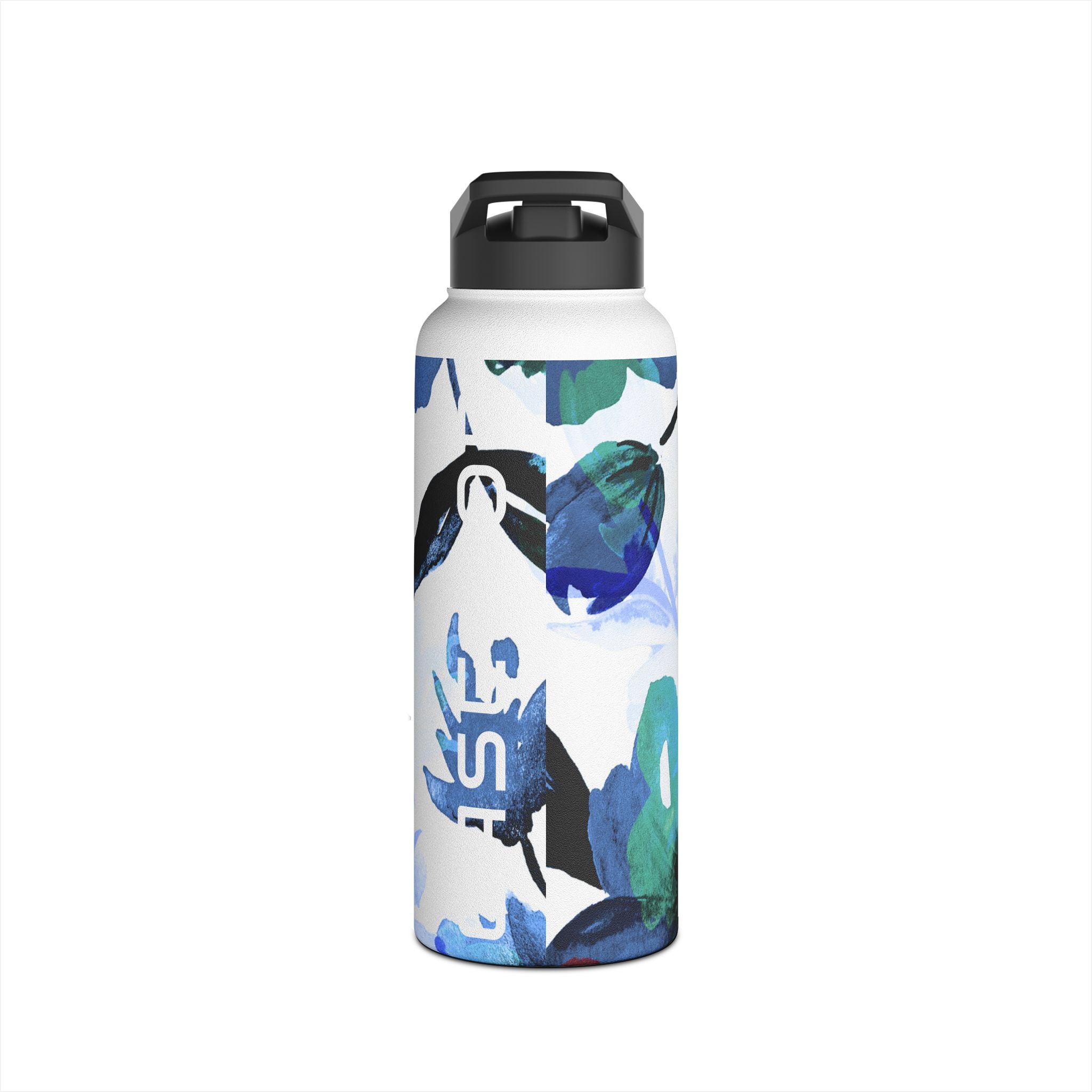 Blue Bloom - Stainless Steel Water Bottle