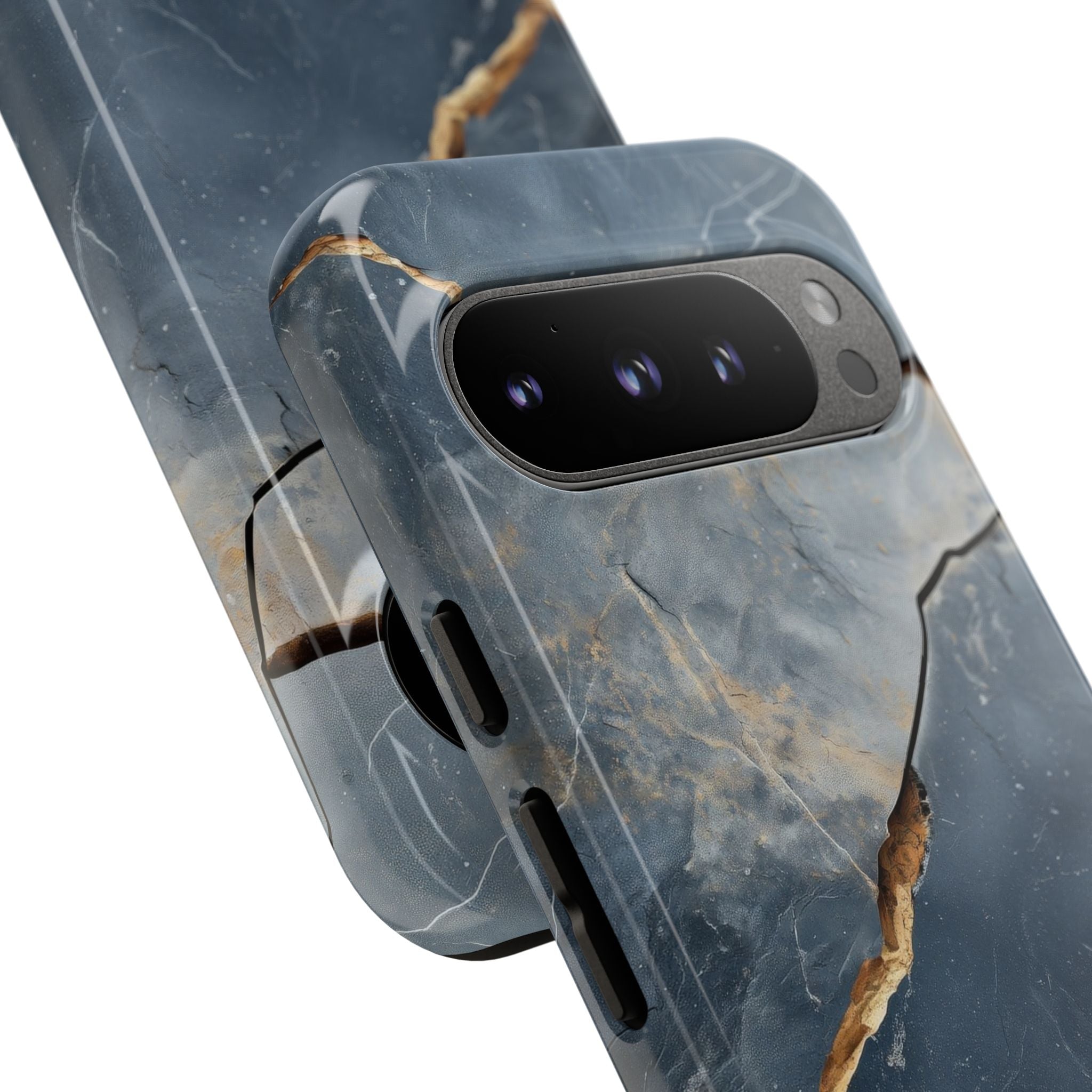 Jagged Vein Navy Google Pixel 9 Pro Case - Tough
