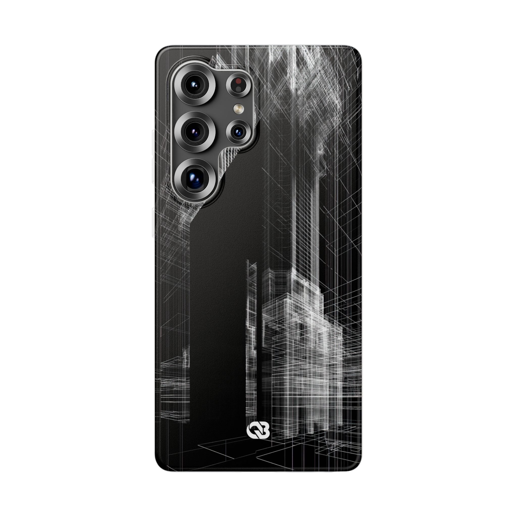 Black Lite Phone Case for Samsung - Ghost Urban Wireframe