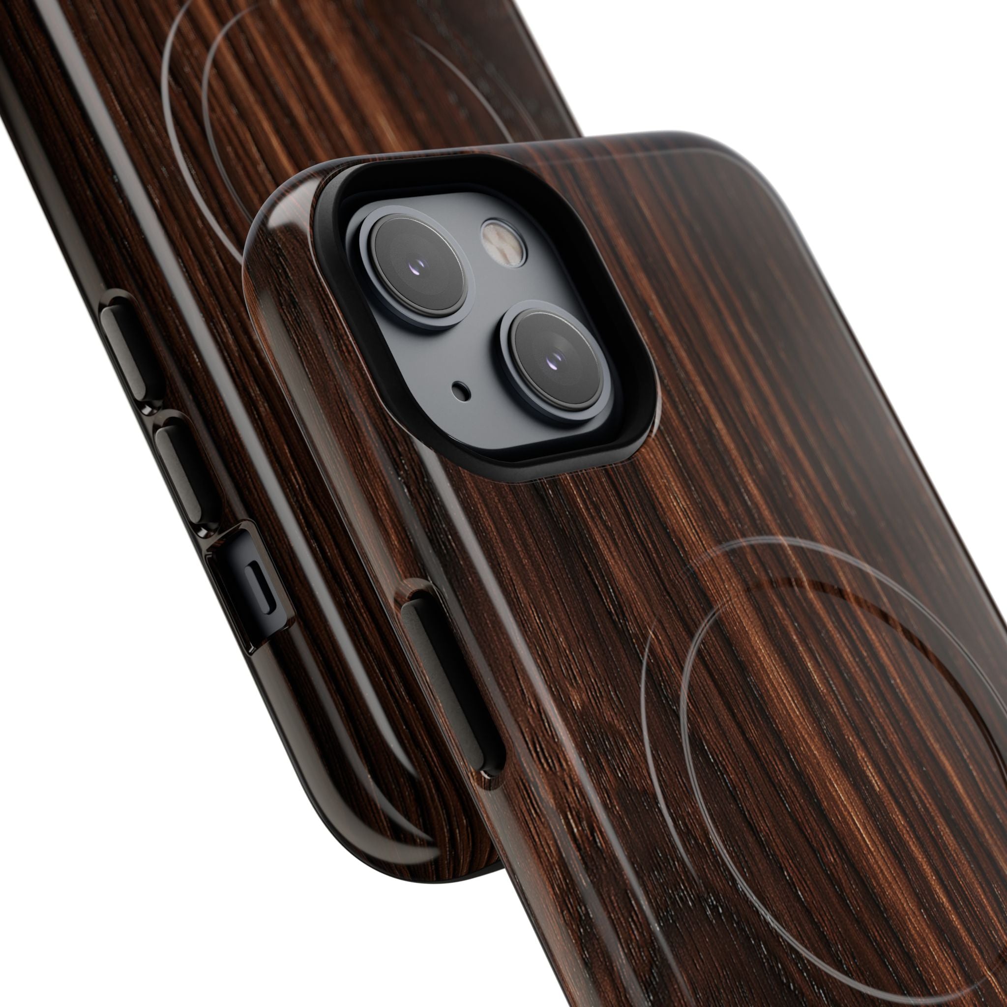 Brown Tough 2.0 Magsafe Phone Case for iPhone - Burnished Mahogany Grain