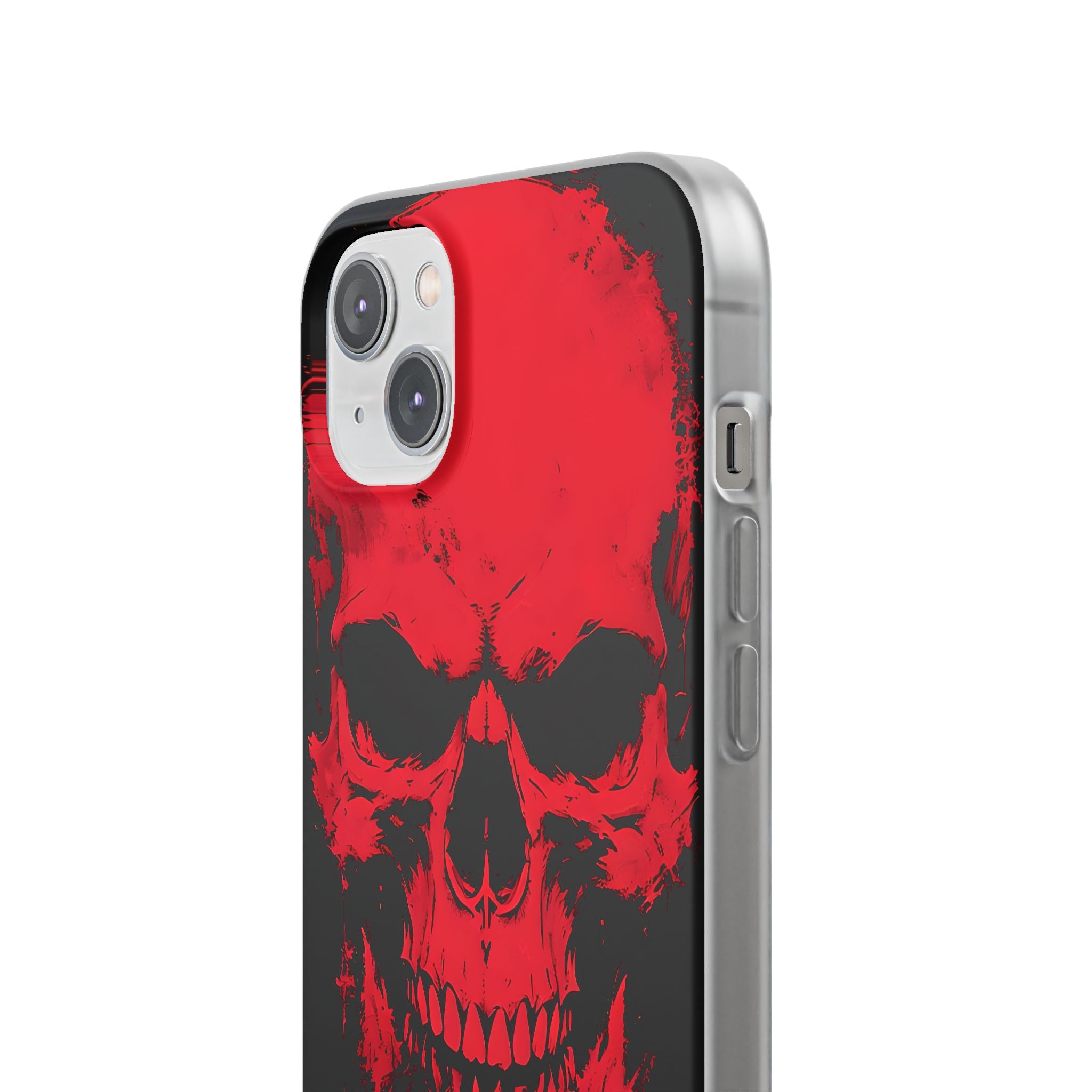 Crimson Street Skull · Soft Custodia per iPhone
