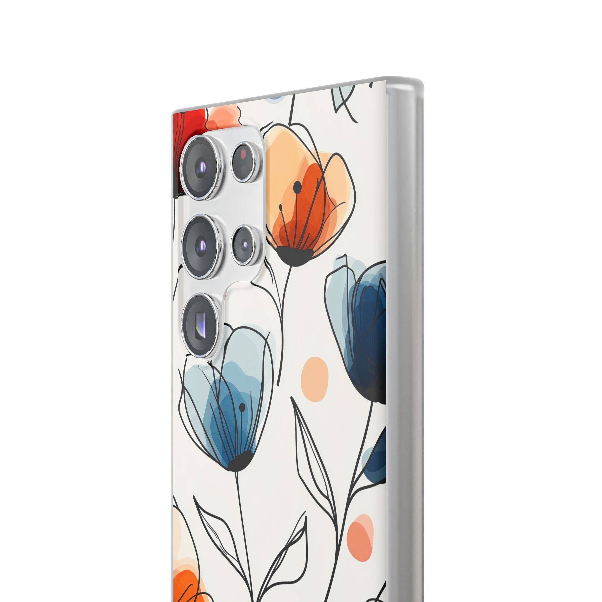 Ink Watercolor Tulips · Soft Custodia per Samsung