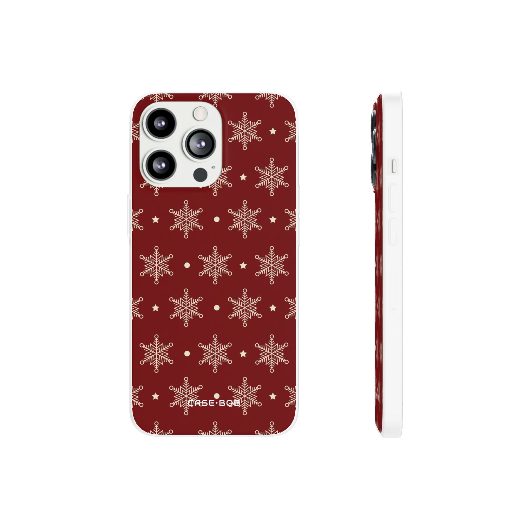 Cream Snowflake Crimson iPhone 13 Pro - Soft