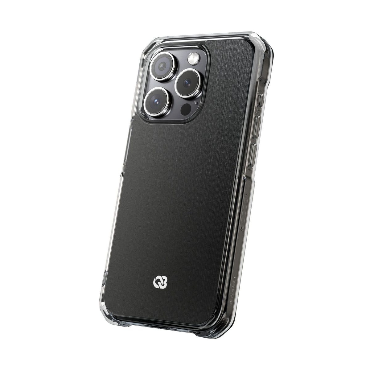 Black Impact MagSafe Phone Case for iPhone - Brushed Obsidian Slate