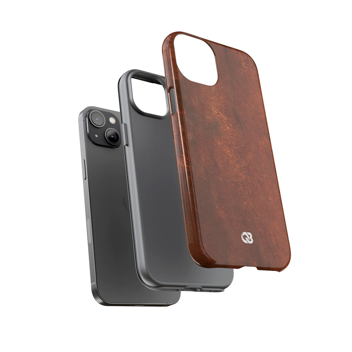 Orange Tough Phone Case for iPhone - Oxidized Iron Crust