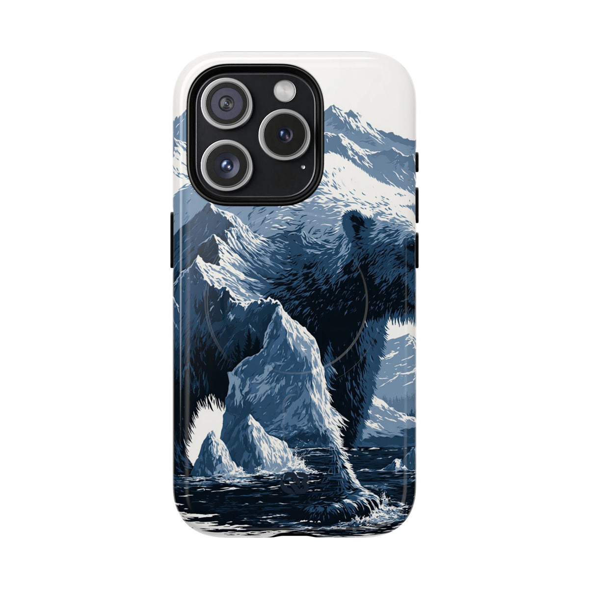 Fjord Summit Bear · Tough 2.0 Magnetic Phone Case for iPhone · Blue