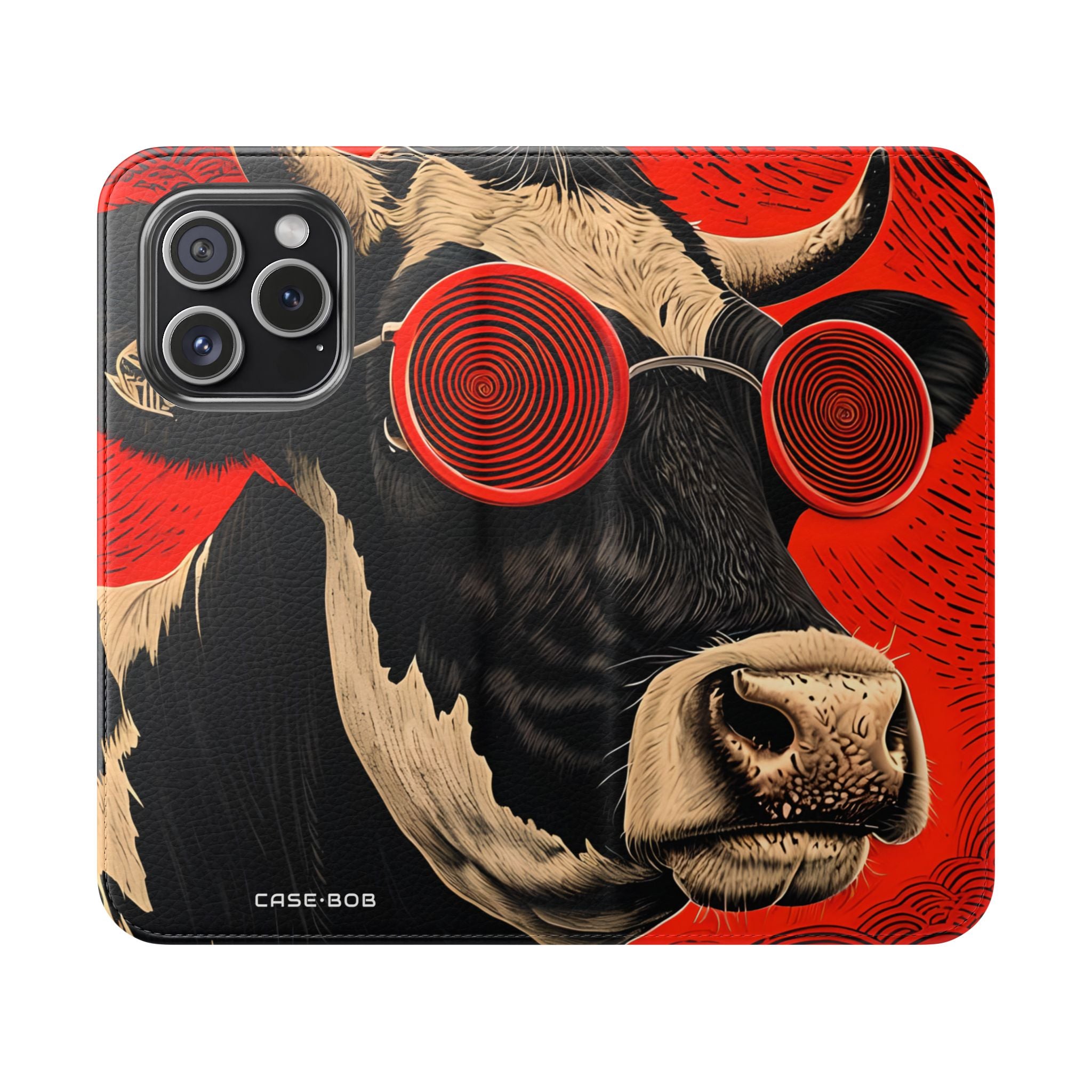 Spiral Cow Vision - iPhone 15 Pro Case - Wallet