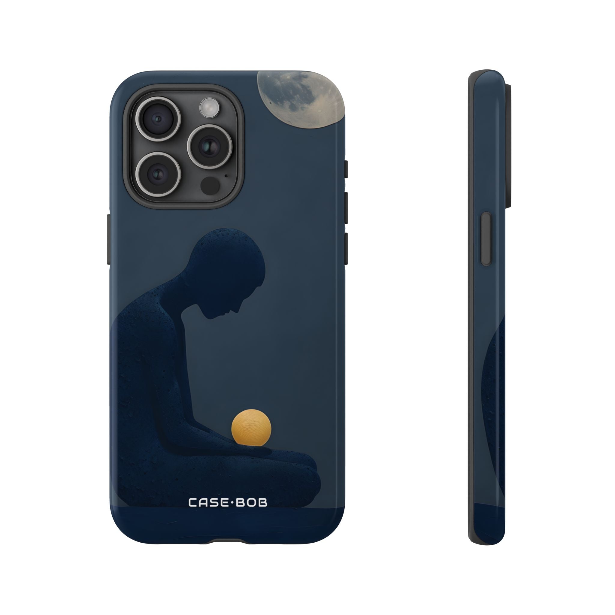 Moonlit Contemplation iPhone 15 Pro Max Case - Tough