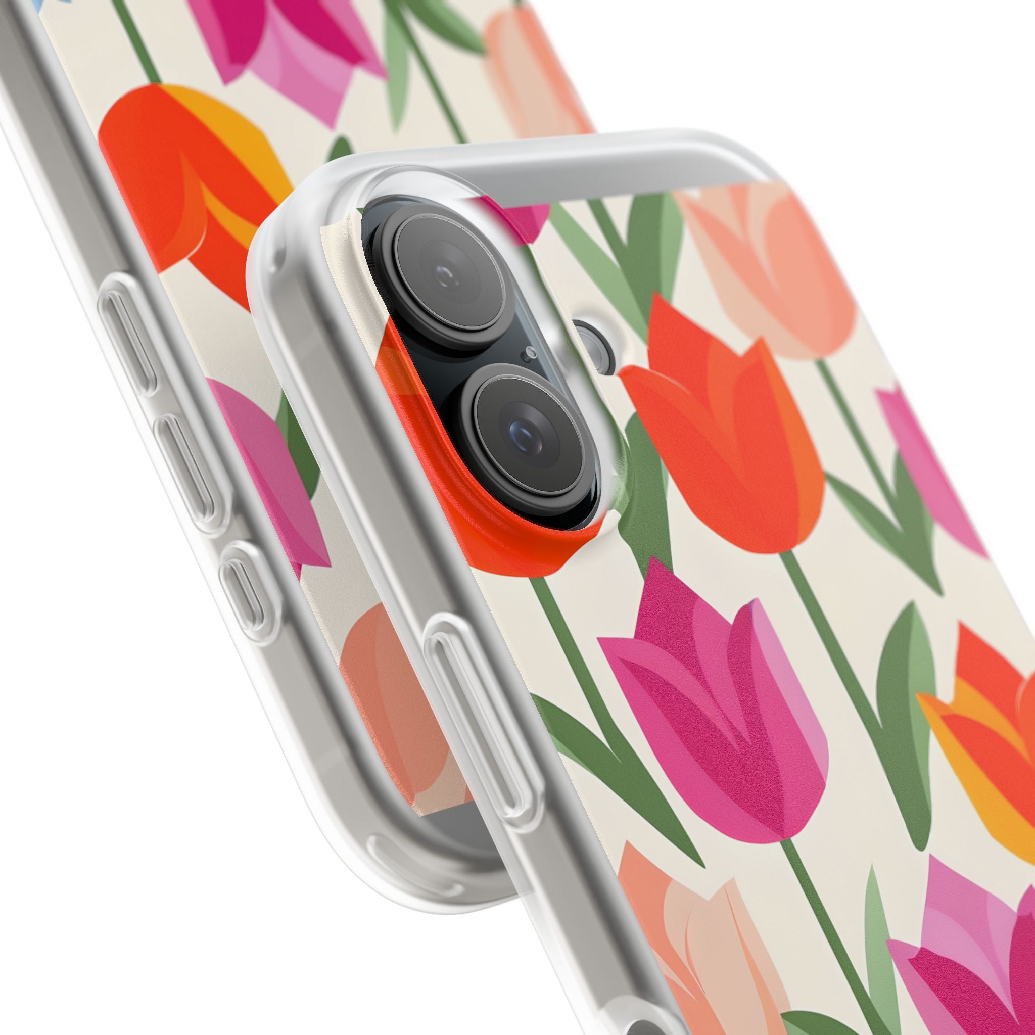 Vibrant Petal Grid · Soft Phone Case for iPhone