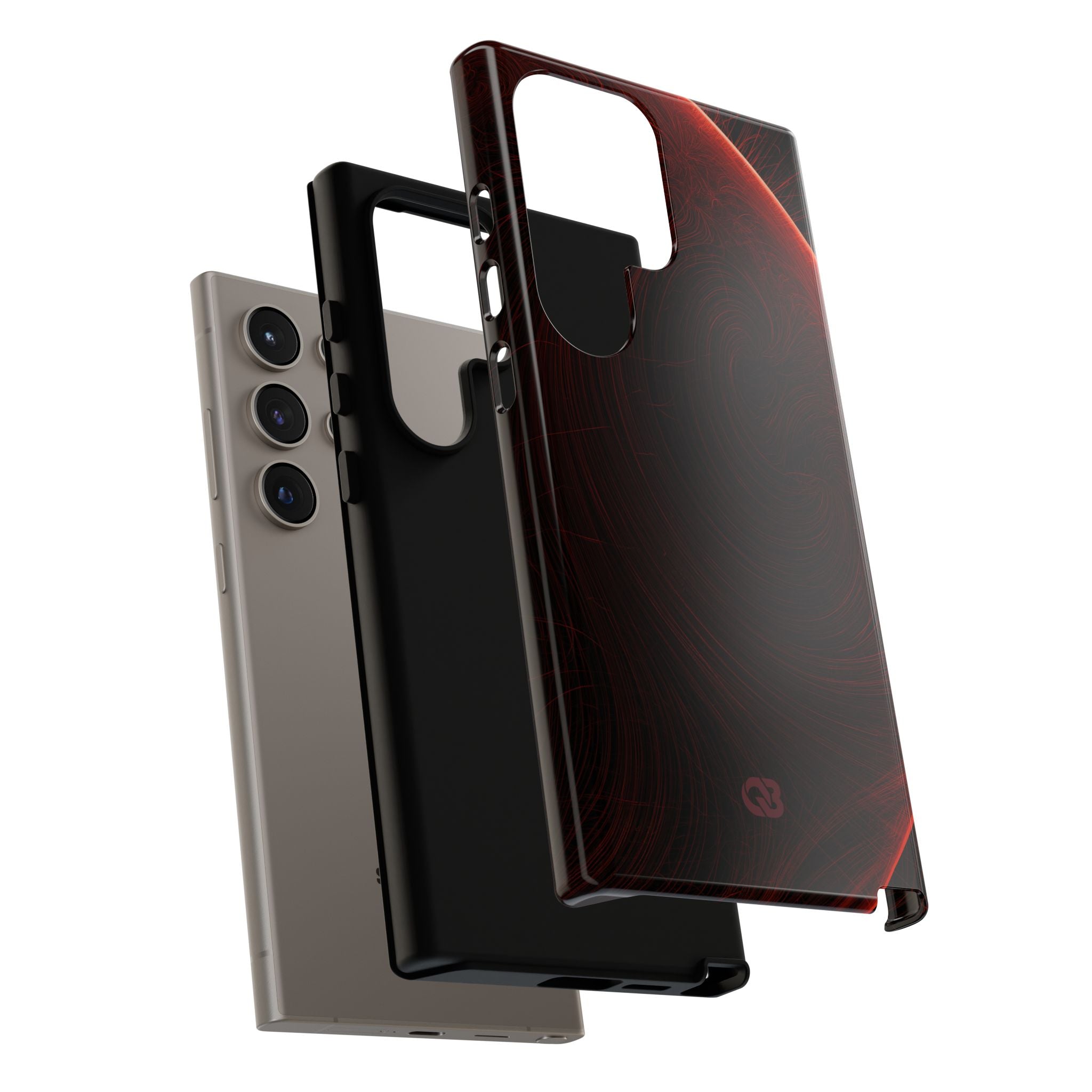 Red Tough Phone Case for Samsung - Crimson Flare Flux