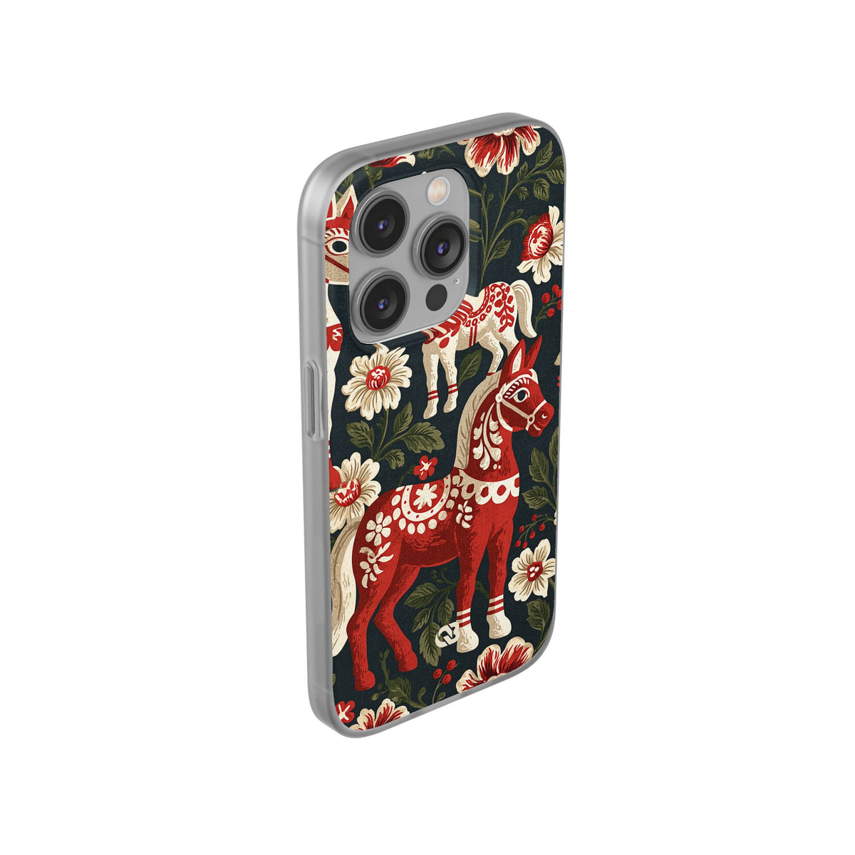 Nordic Dala Meadow · Lite Phone Case for iPhone · Red