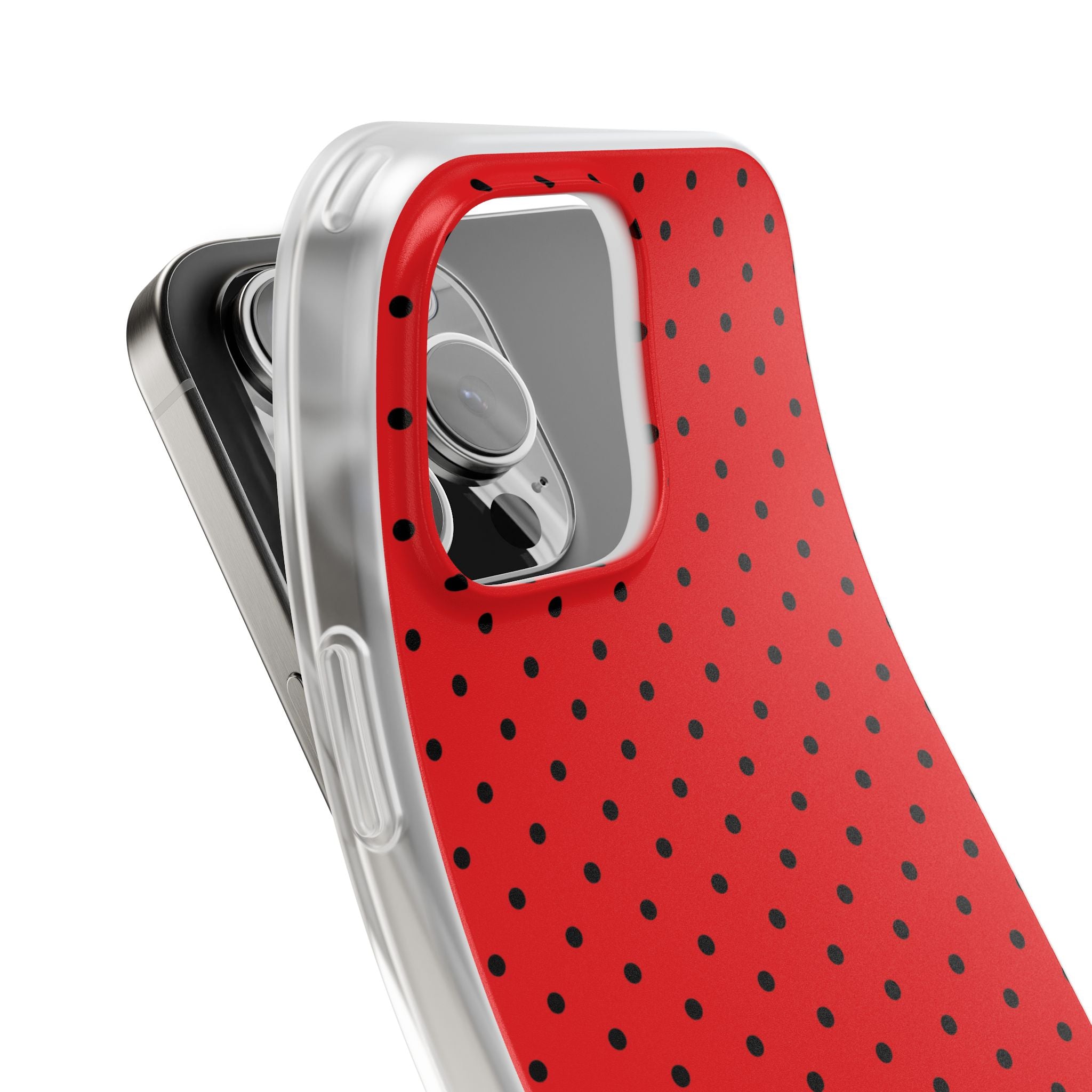Crimson Dot Matrix iPhone 16 Pro Max -pehmeä suojakotelo