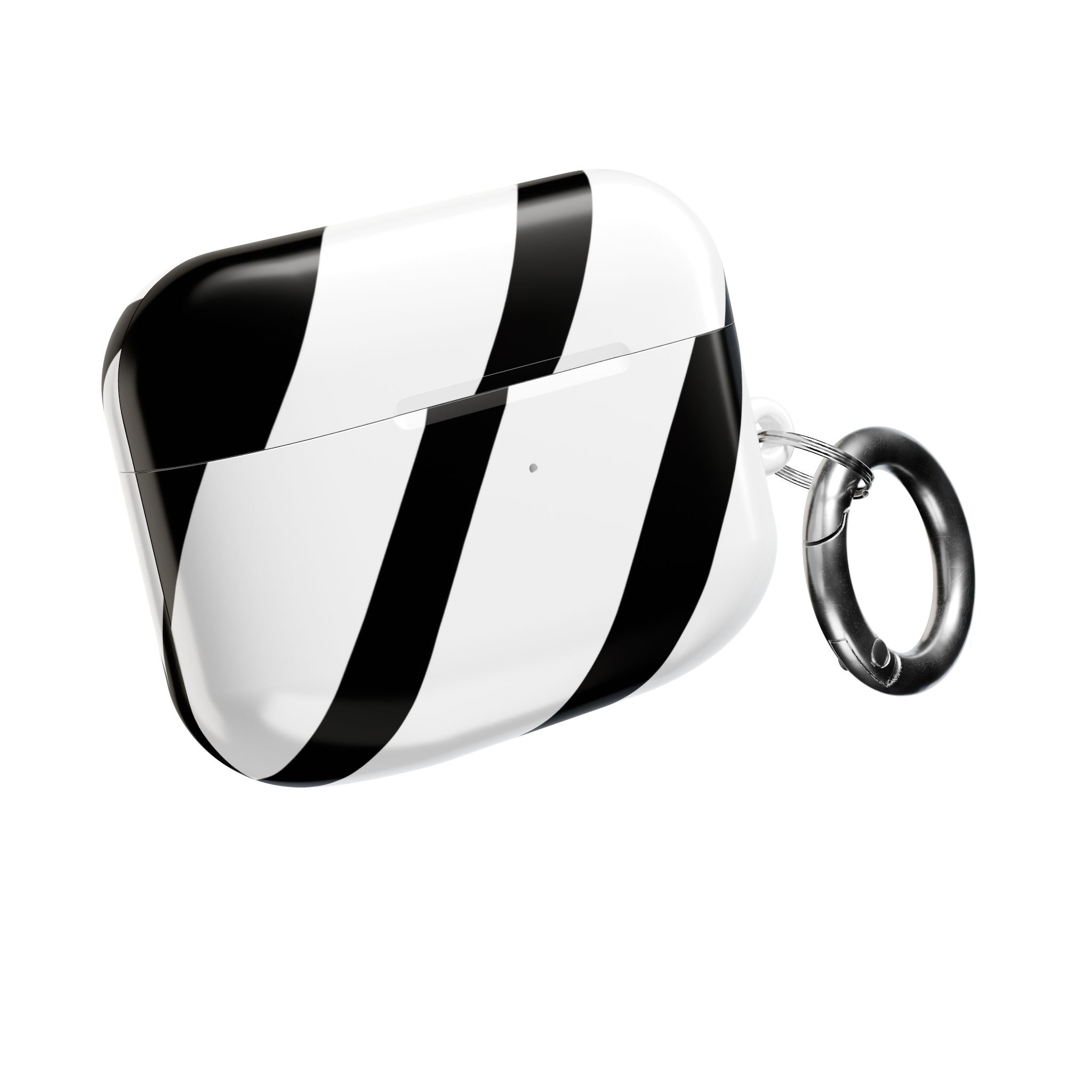 Diagonal Stripes BlackWhite - AirPods Case