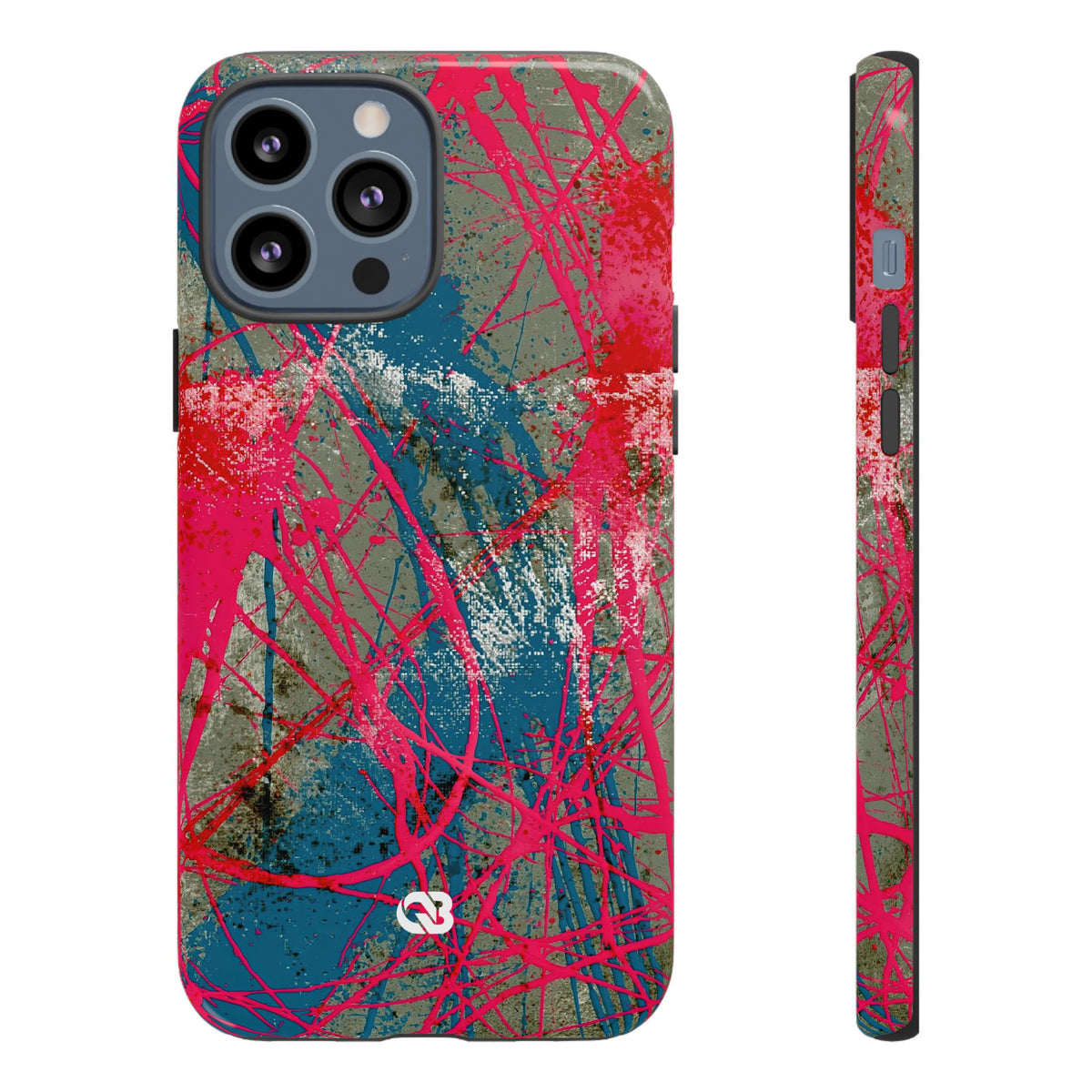 Neon Static Drip · Tough Phone Case for iPhone · Pink