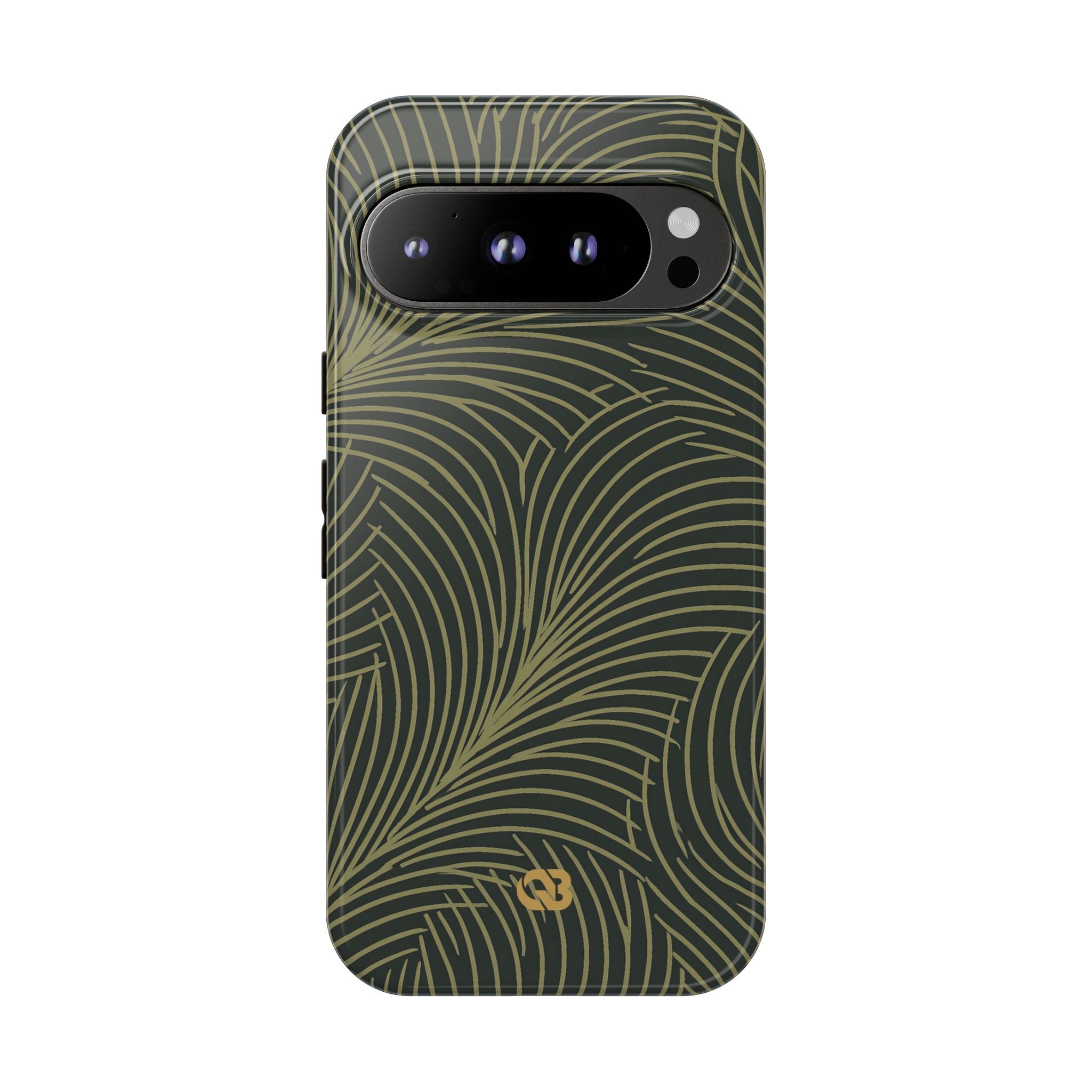 Green Tough Phone Case for Google Pixel - Dark Olive Plume