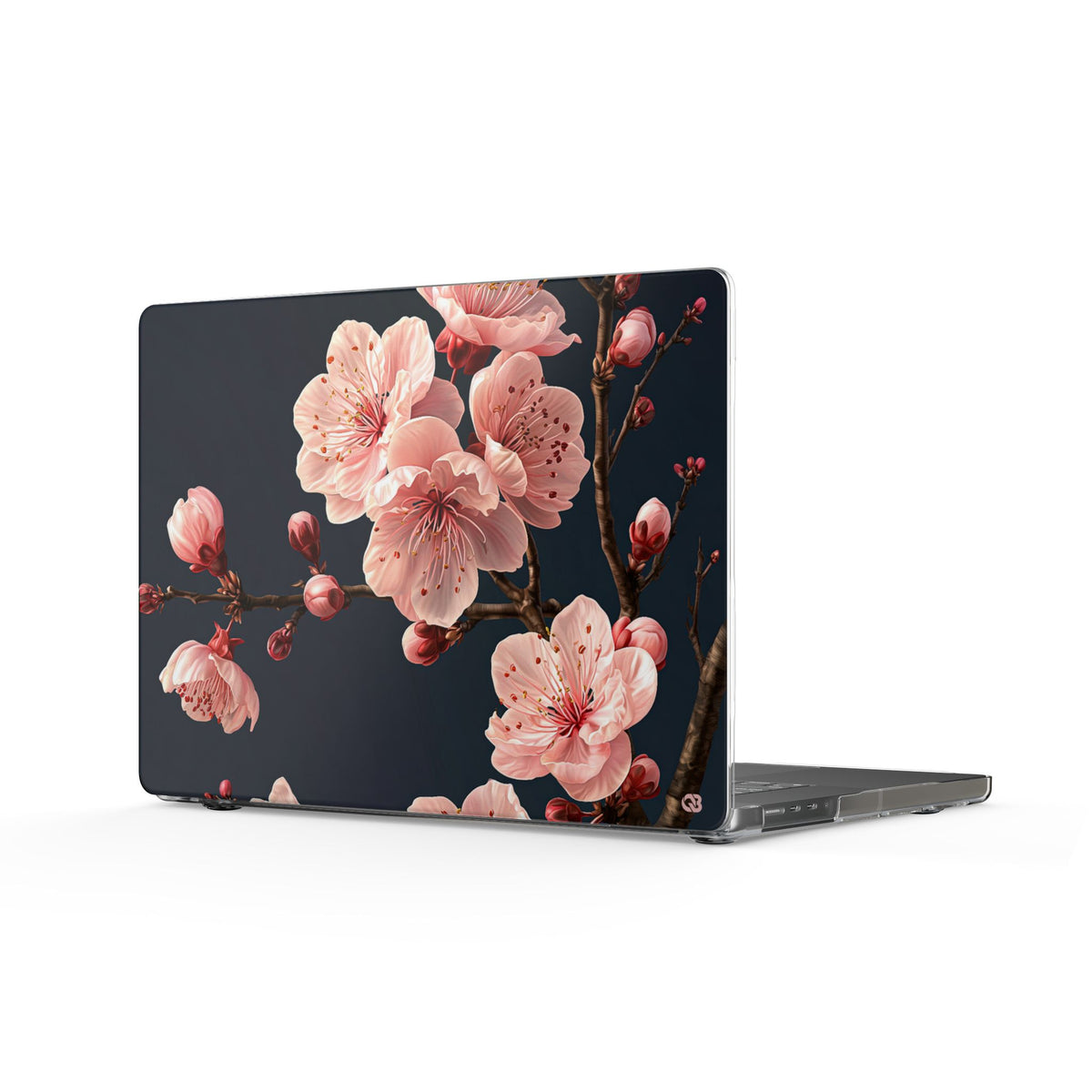 Midnight Sakura Bloom · Clear Hard Case for MacBook · Pink