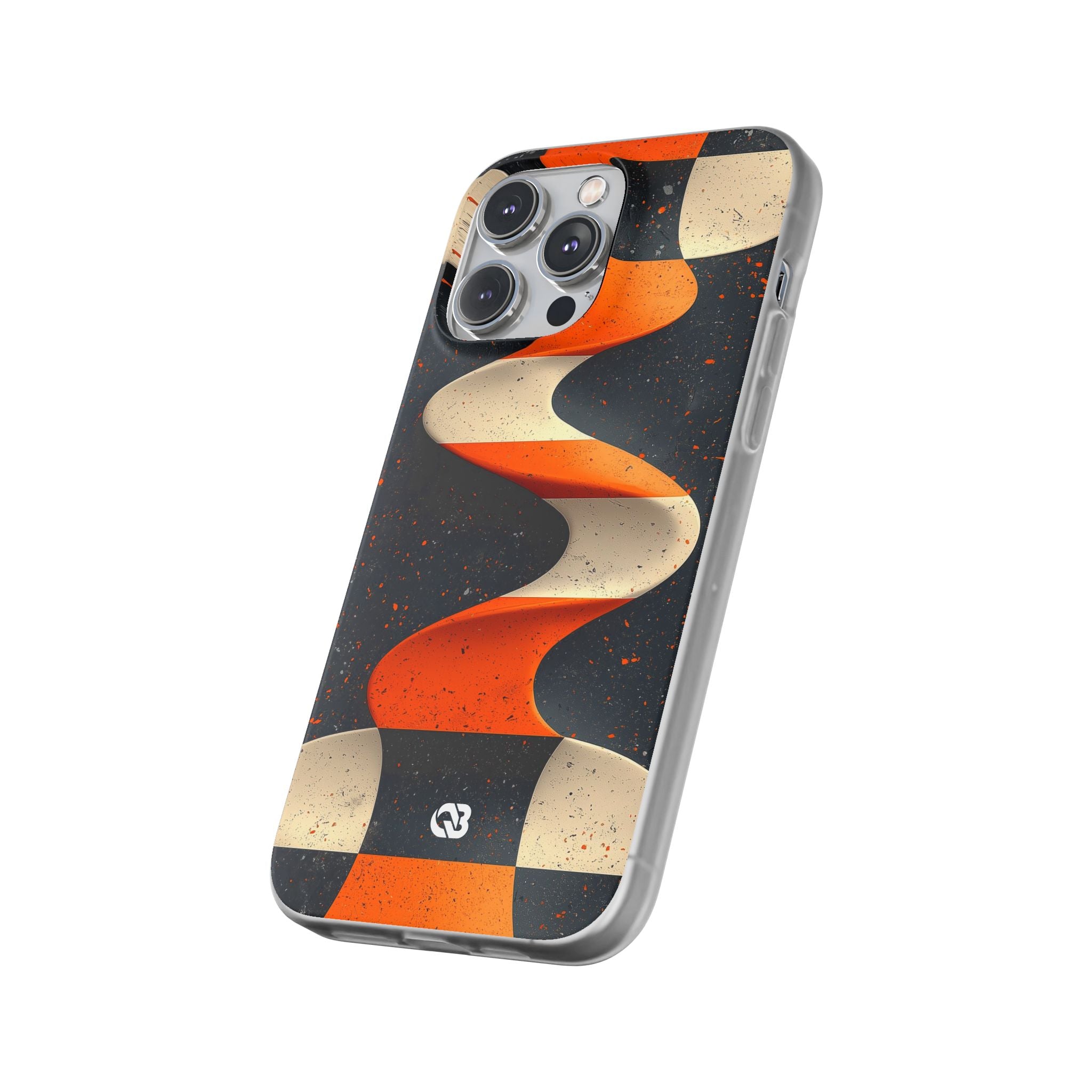 Orange Grit Twist · Coque de téléphone Soft pour iPhone