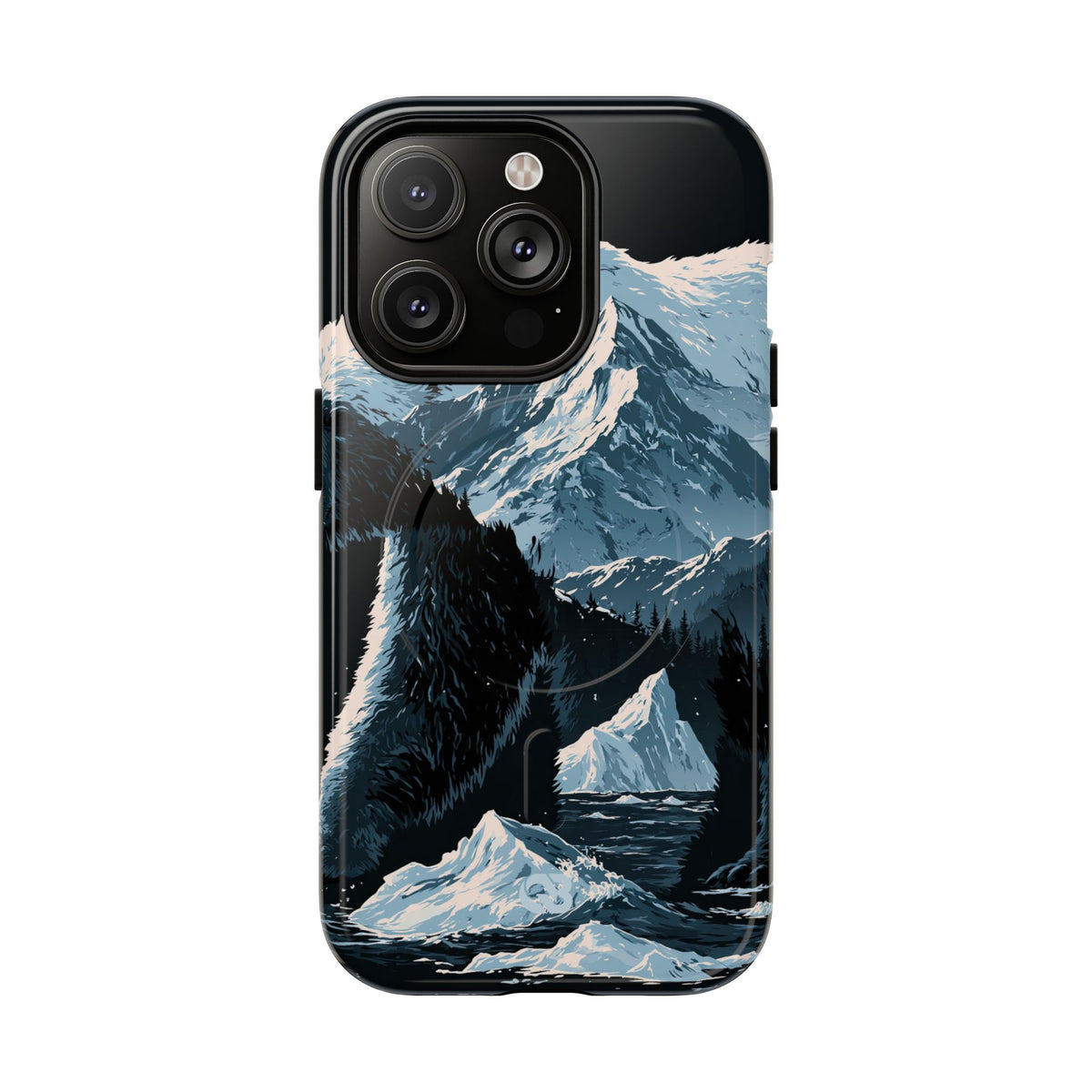 Nordic Arctic Bear · Tough 2.0 Magnetic Phone Case for iPhone · Black