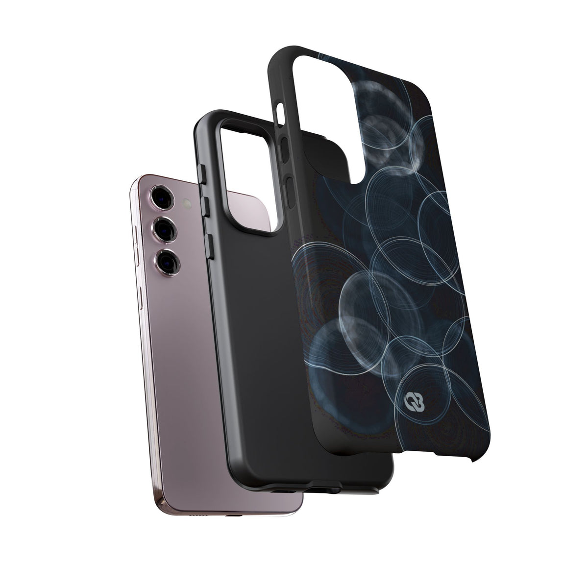 Blue Tough Phone Case for Samsung - Cyan Pulse Ripple