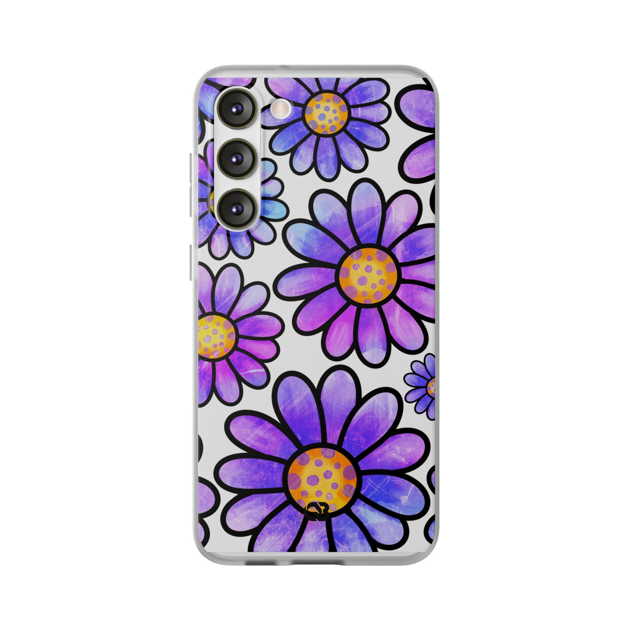 Violet Grunge Bloom · Soft Handyhülle für Samsung