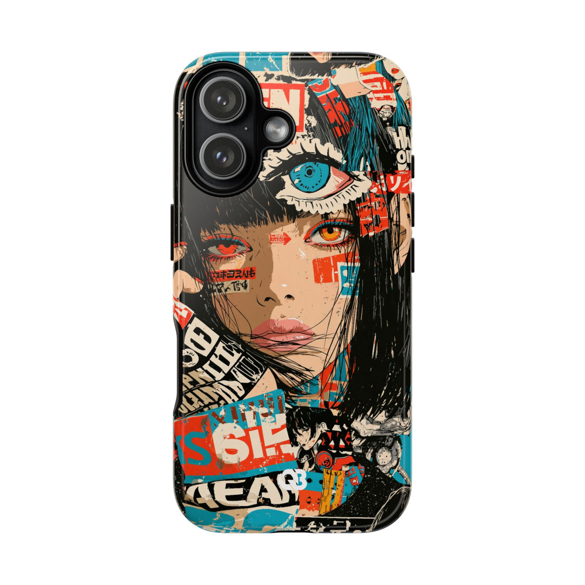Shibuya Street Collage · Tough Phone Case for iPhone · Red