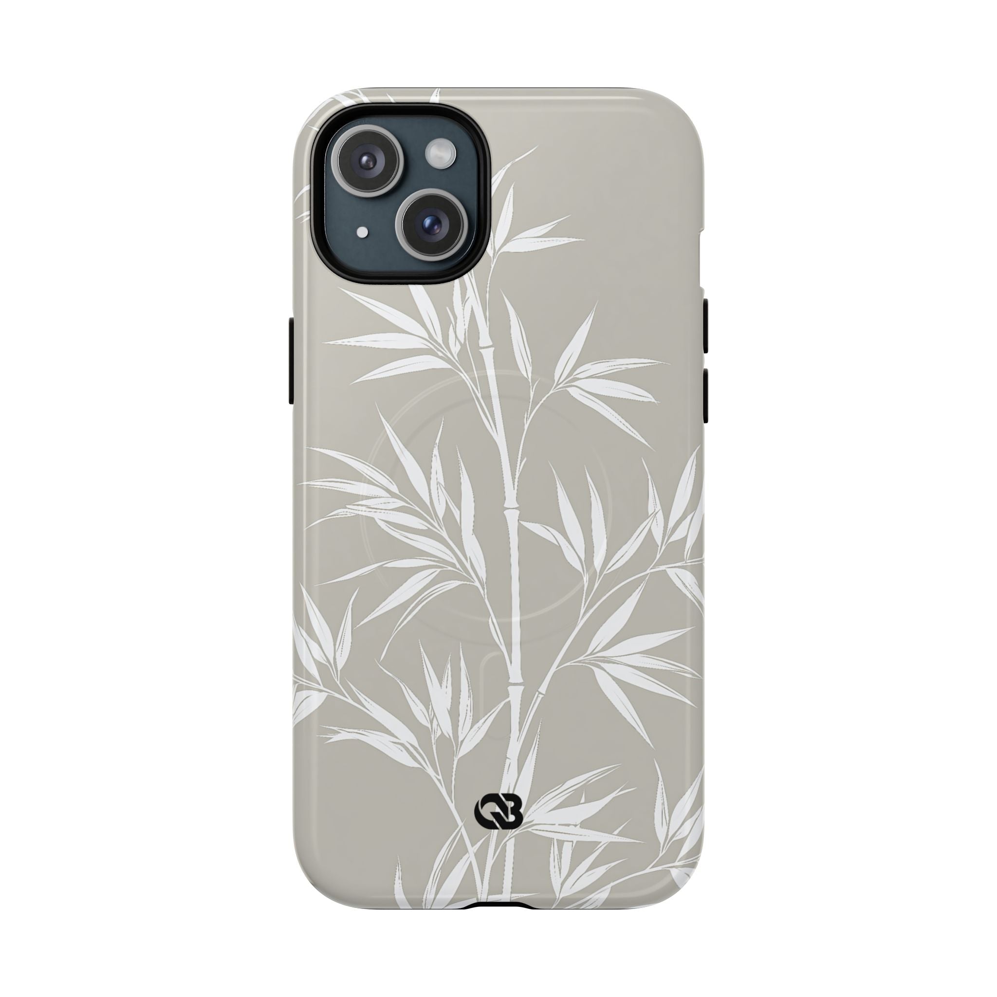 Beige Tough 2.0 Magsafe Phone Case for iPhone - Sandstone Bamboo Stalks