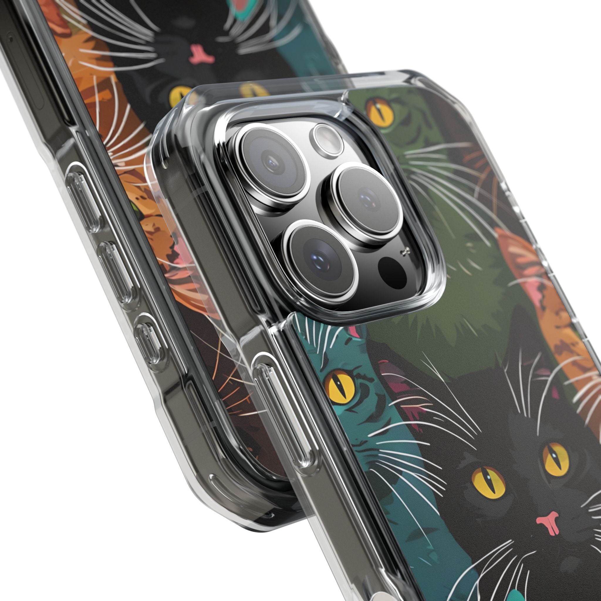 Sininen kissa ruudukko iPhone 16 Pro - Impact suojakotelo