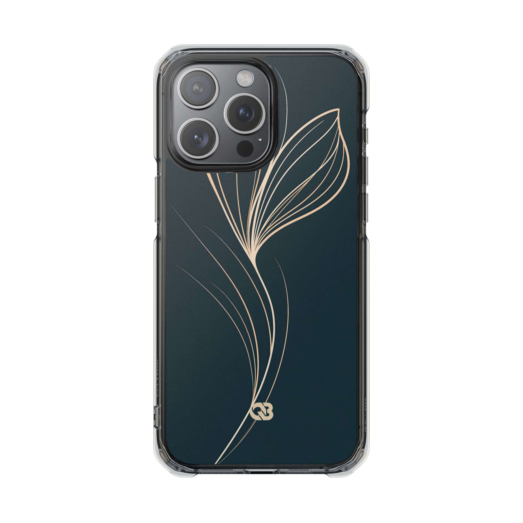 Teal Impact MagSafe Phone Case for iPhone - Sandstone Silk Flora