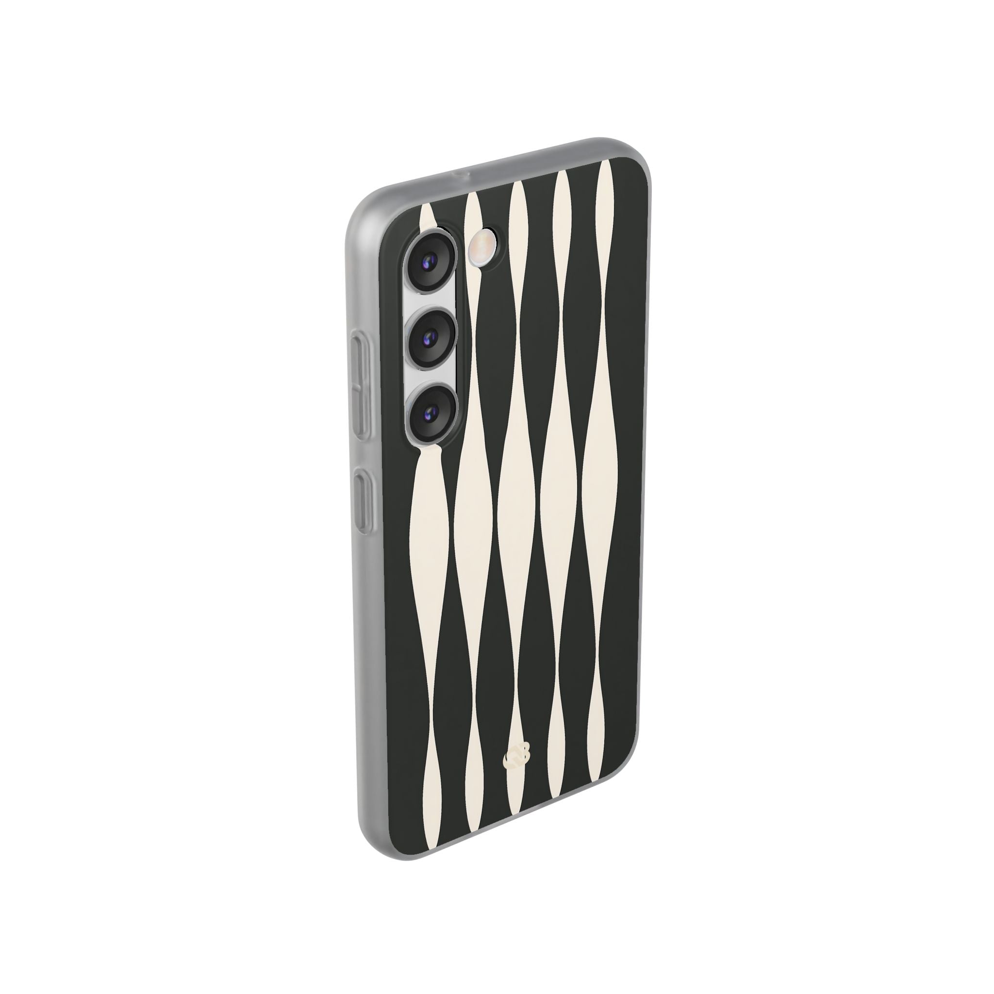 Black Lite Phone Case for Samsung - Ivory Spindle Grid