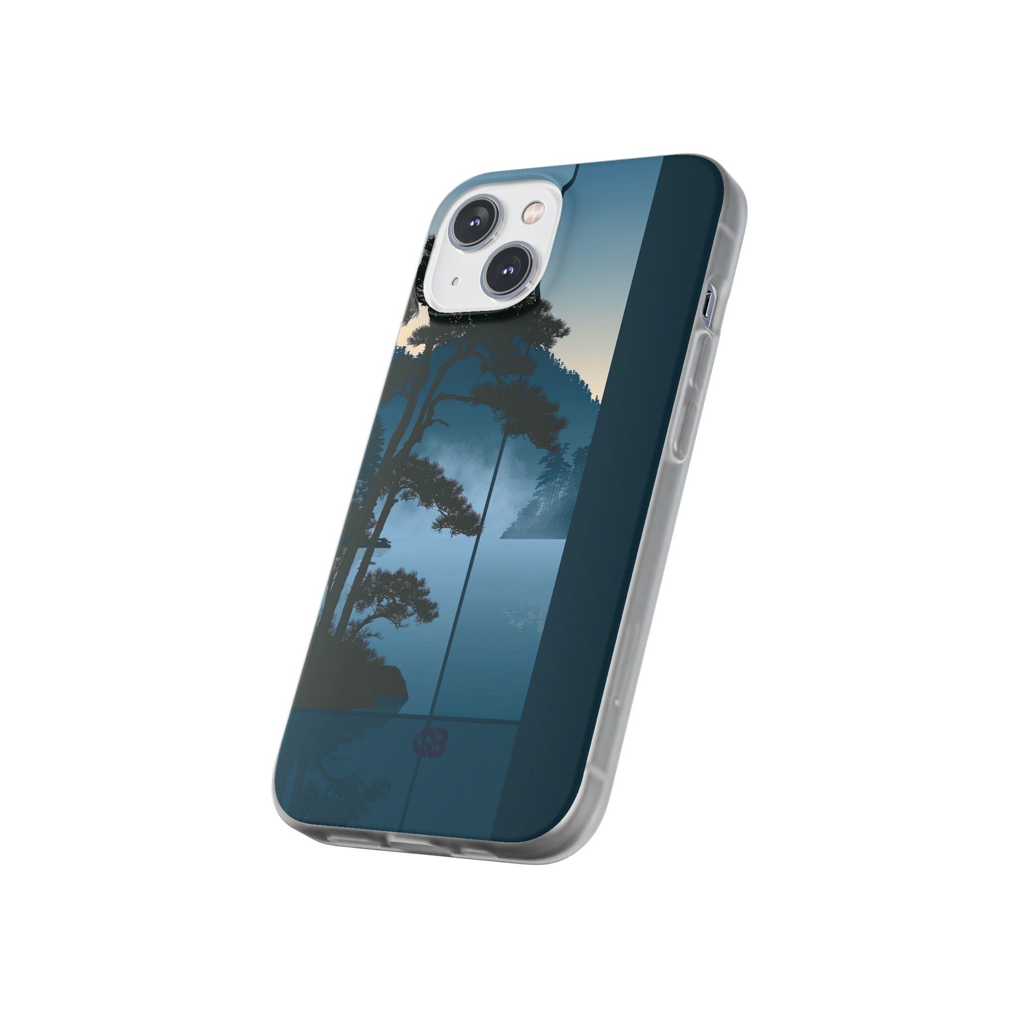 Blue Lite Phone Case for iPhone - Kyoto Mist Pine