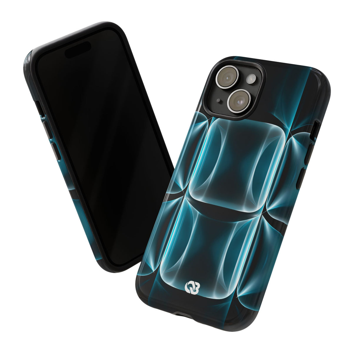 Cyan Core Matrix · Tough Phone Case for iPhone · Blue
